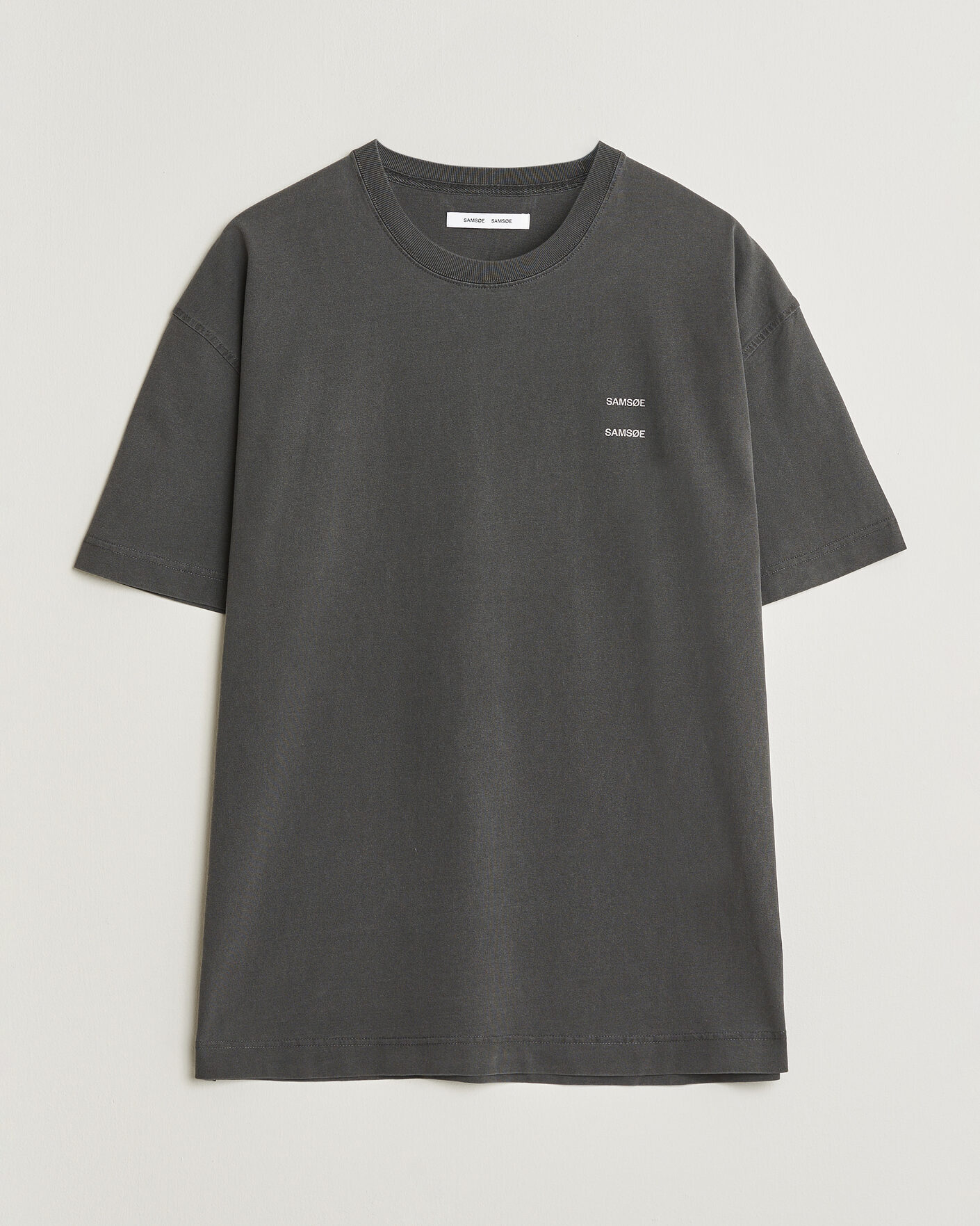 Uomini | T-shirt | Samsøe Samsøe | Joel Washed Organic Cotton T-Shirt Black