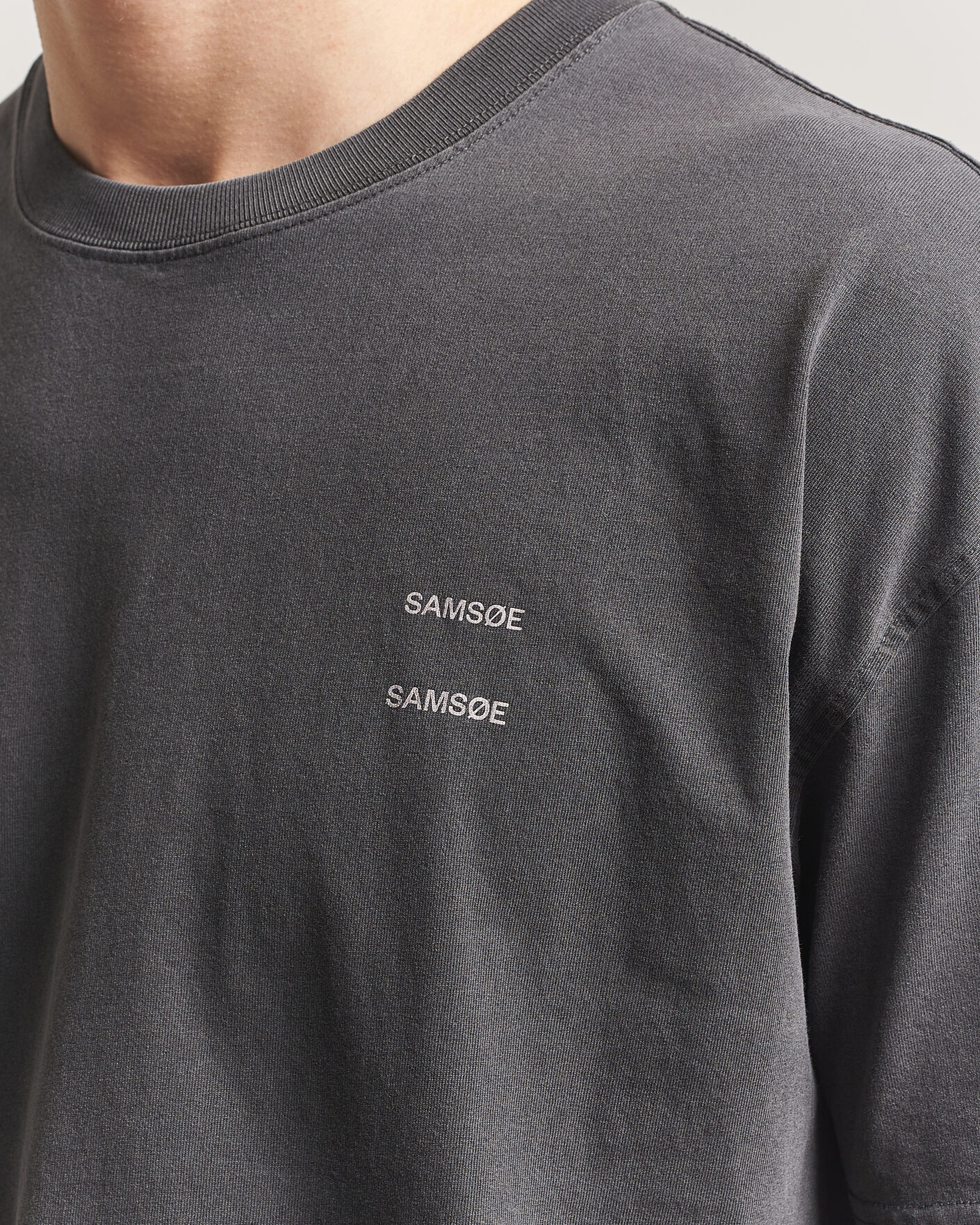 Uomini | T-shirt | Samsøe Samsøe | Joel Washed Organic Cotton T-Shirt Black