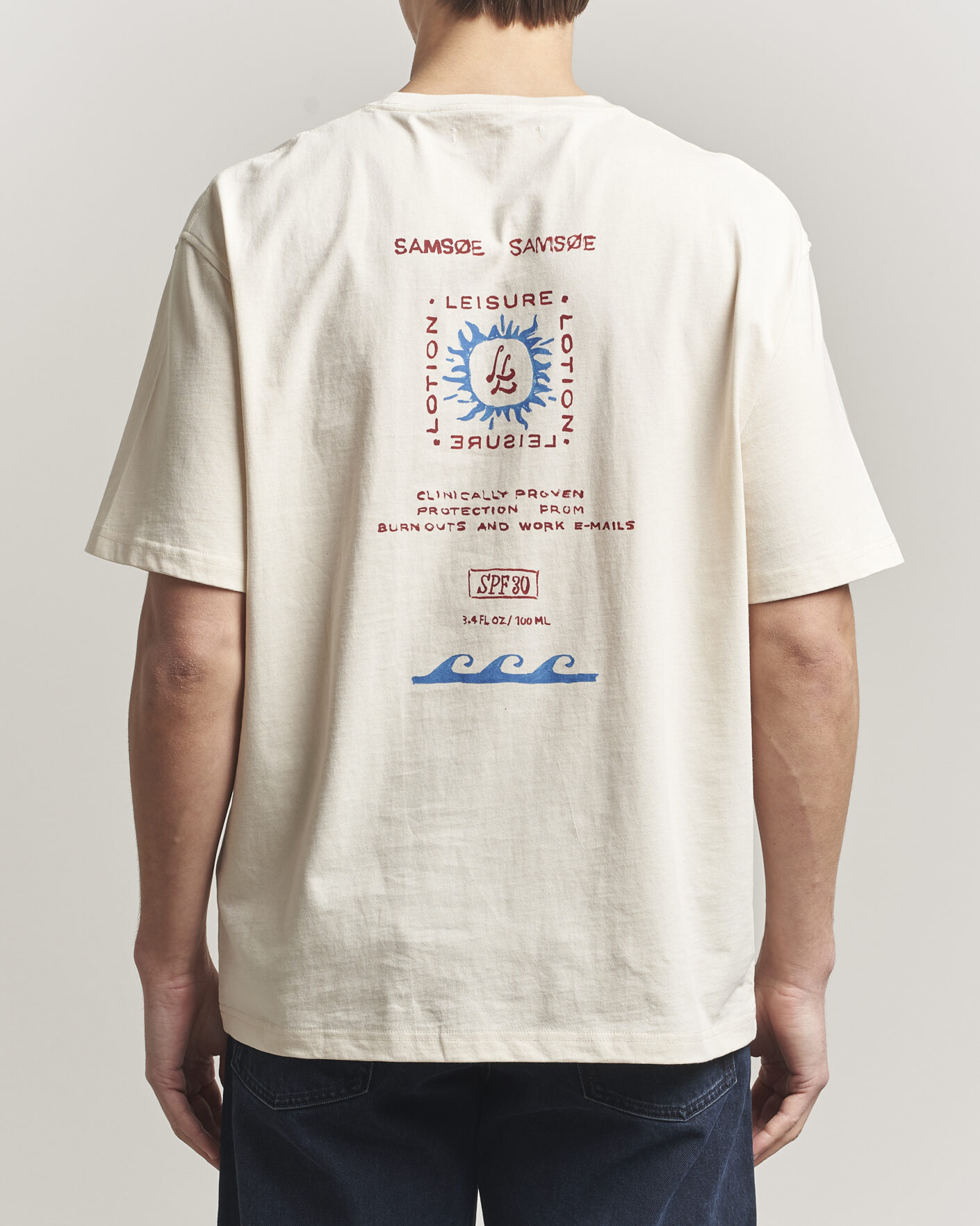 Uomini | T-shirt | Samsøe Samsøe | Gergei Printed Crew Neck T-Shirt Neutral