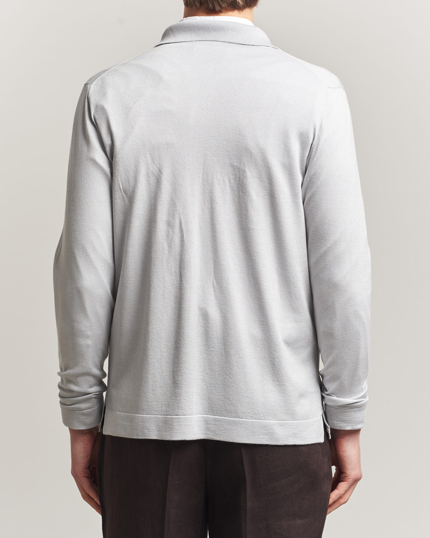 Uomini | Maglieria | Stenströms | Silk/Cashmere Cardigan Light Grey