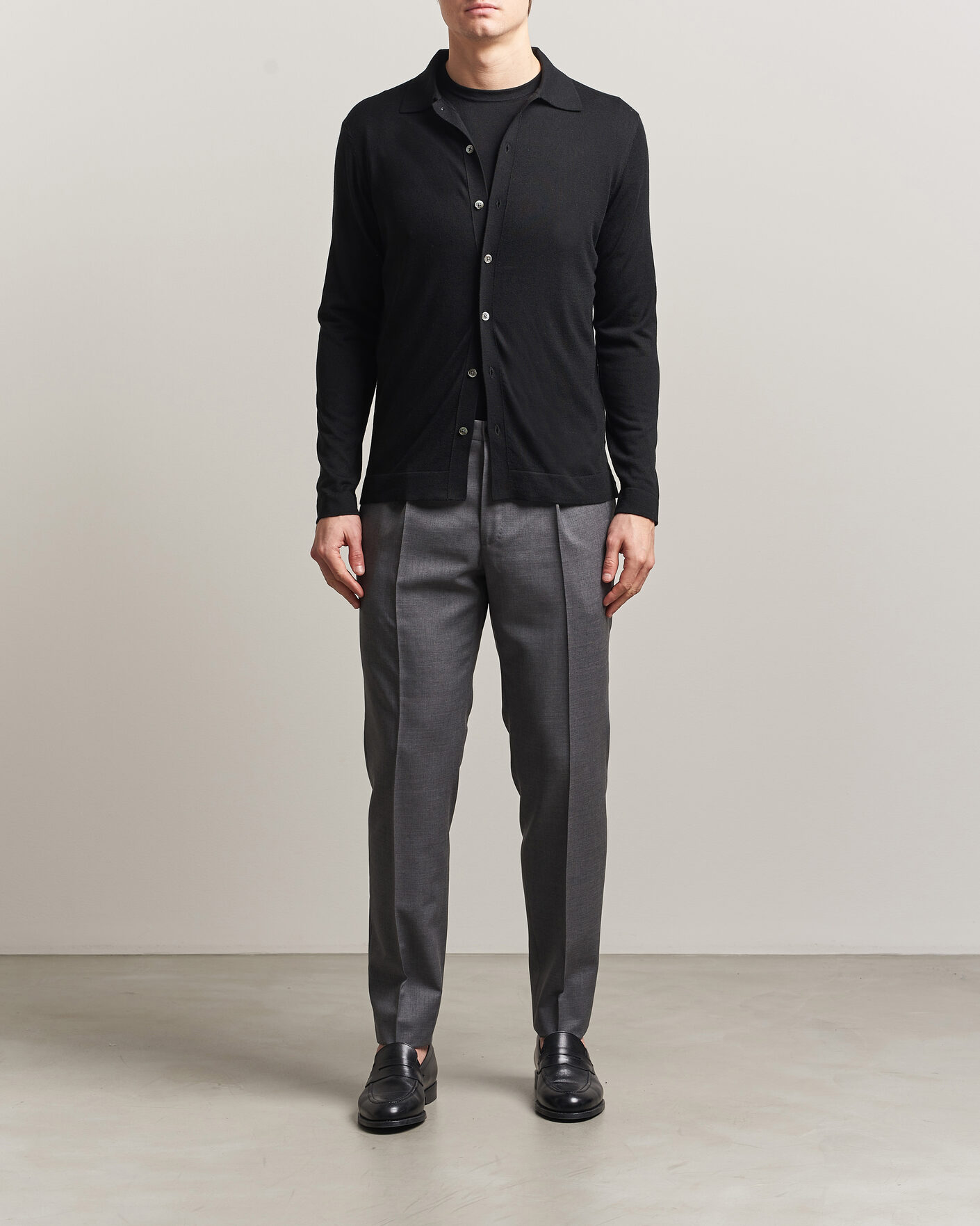 Uomini | Maglieria | Stenströms | Silk/Cashmere Cardigan Black