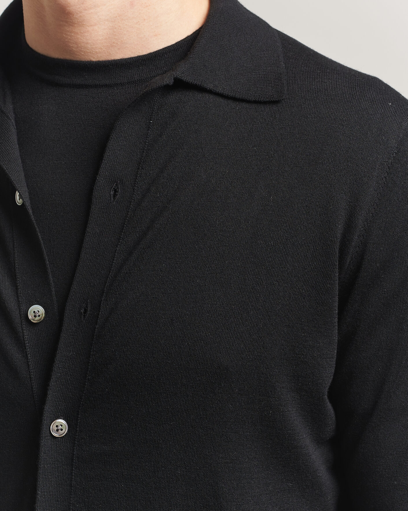 Uomini | Maglieria | Stenströms | Silk/Cashmere Cardigan Black