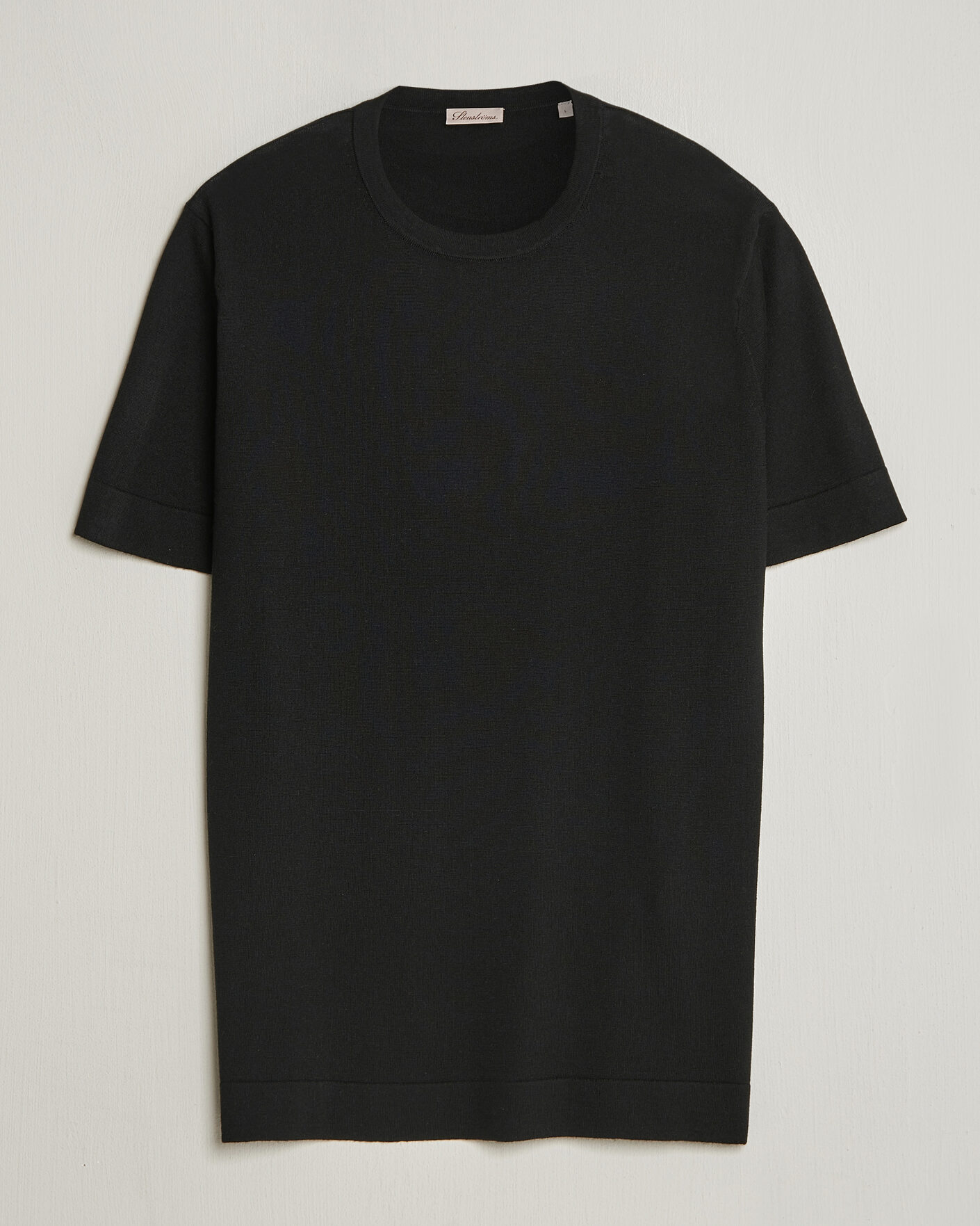 Uomini | T-shirt | Stenströms | Silk/Cashmere T-Shirt Black