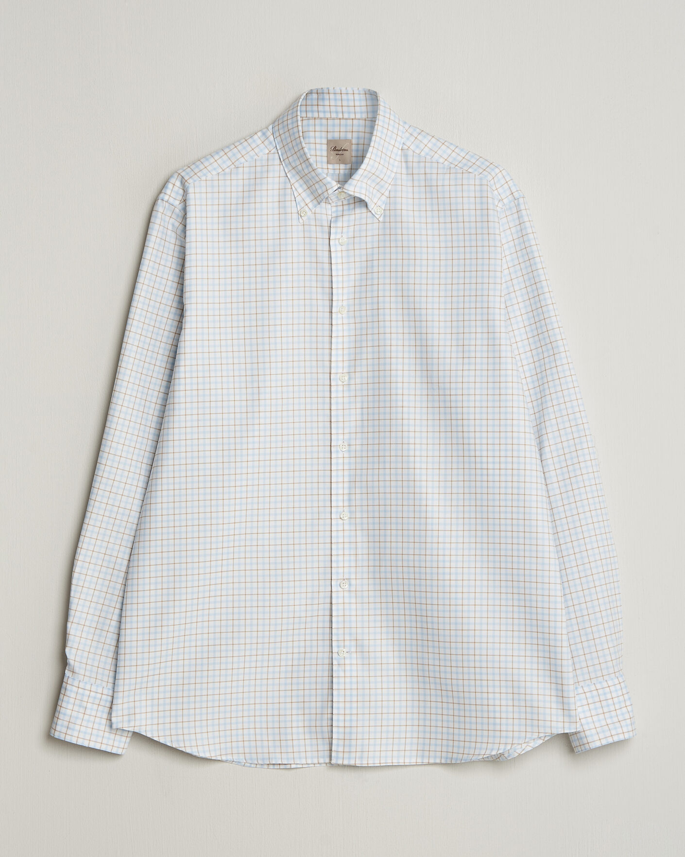 Uomini | Camicie | Stenströms | Regular Fit Checked Oxford Shirt Blue