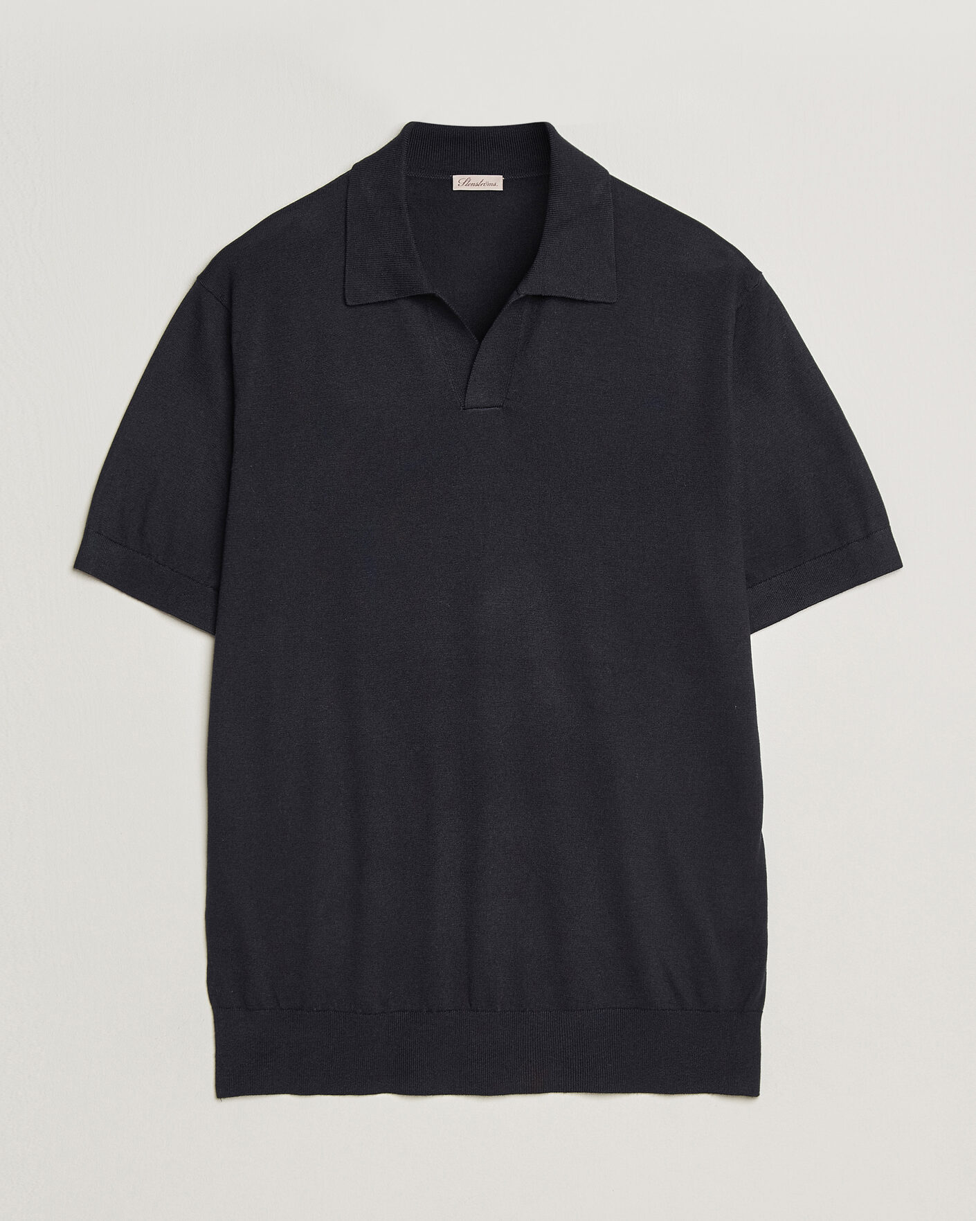 Uomini | Polo | Stenströms | Silk/Cashmere Polo Navy