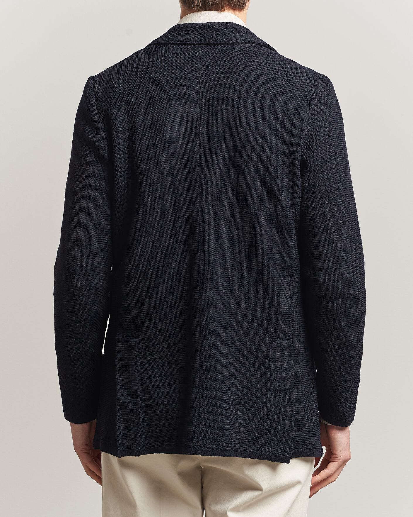 Uomini | Blazers | Stenströms | Milano Knitted Textured Blazer Navy