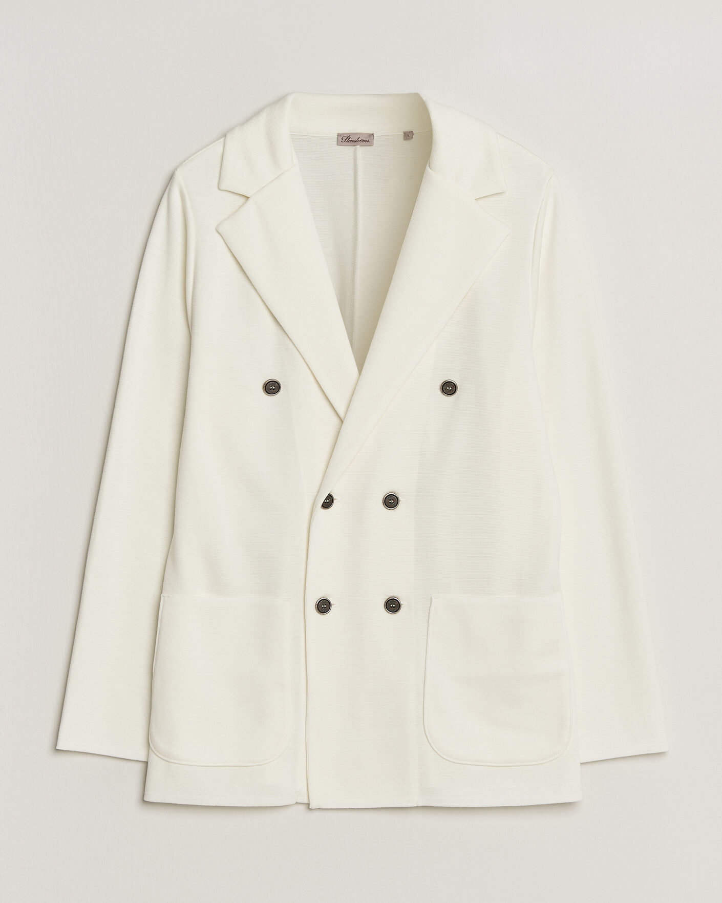 Uomini | Blazers | Stenströms | Milano Knitted DB Textured Blazer White