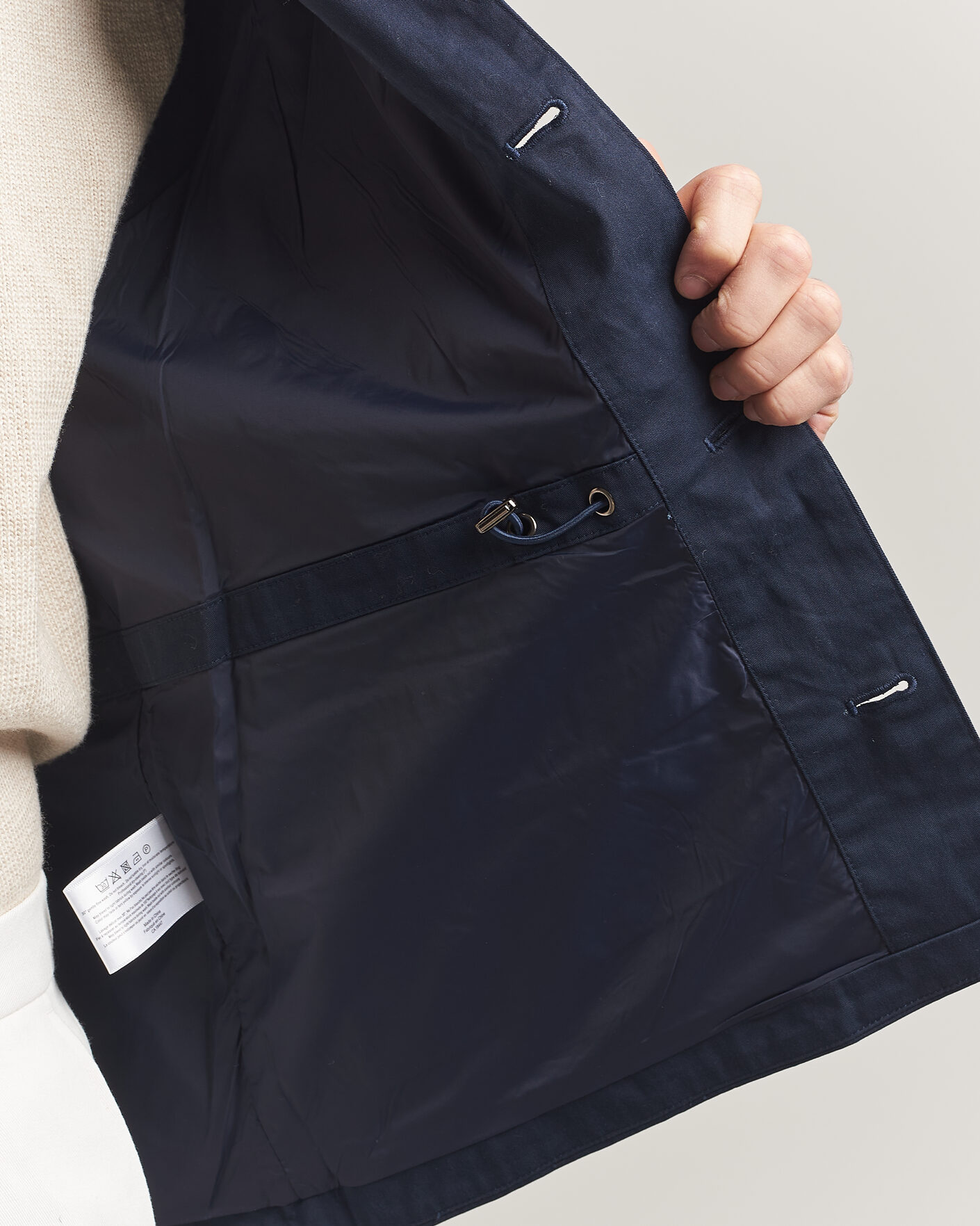Uomini | Gilet | Stenströms | Cotton Twill Vest Navy