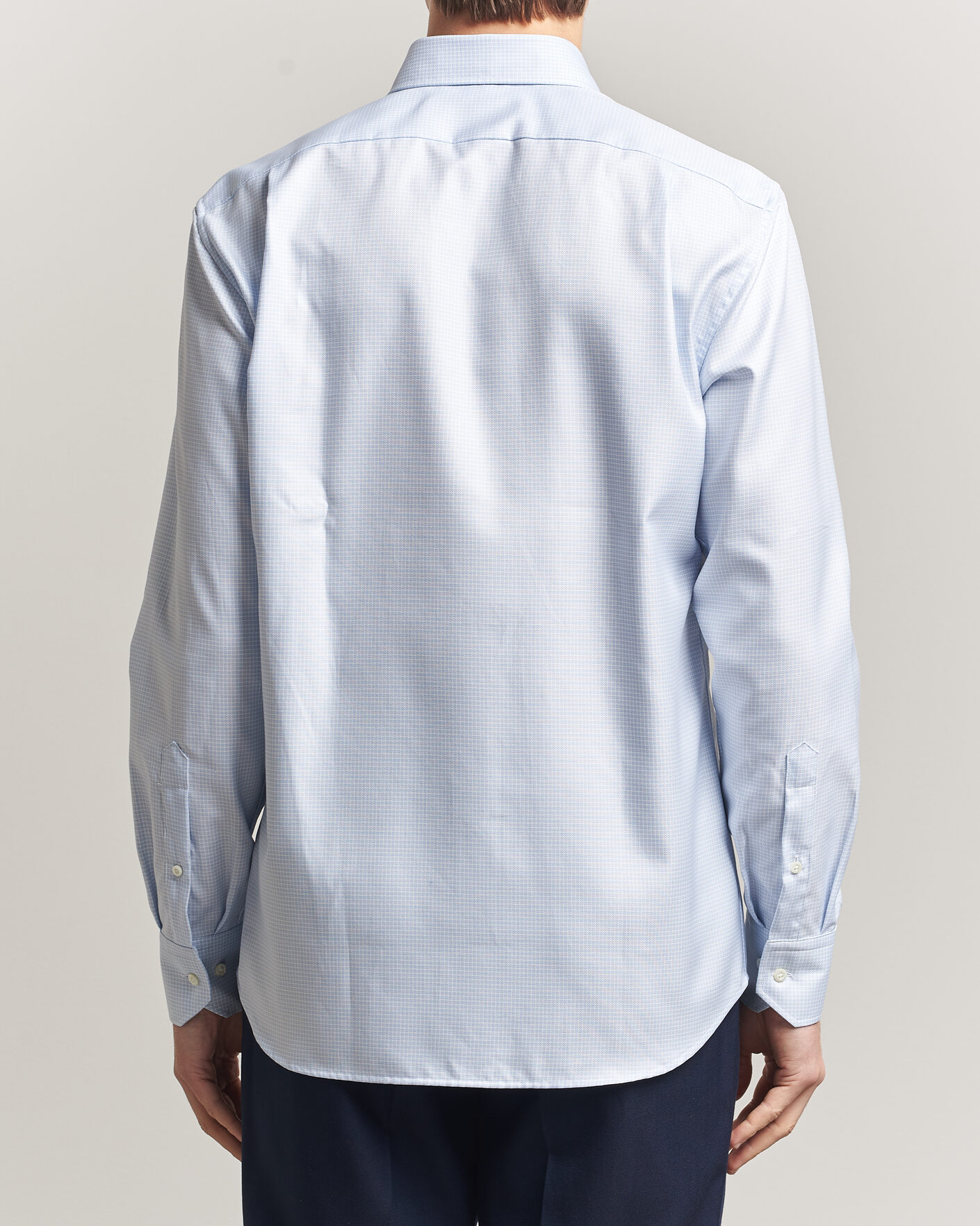 Uomini | Camicie | Stenströms | Regular Fit Micro Structure Shirt Light Blue