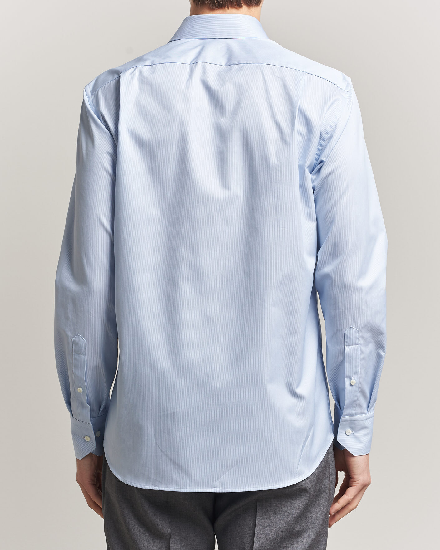 Uomini | Camicie | Stenströms | Regular Fit Thin Stripe Pointed Collar Shirt Blue
