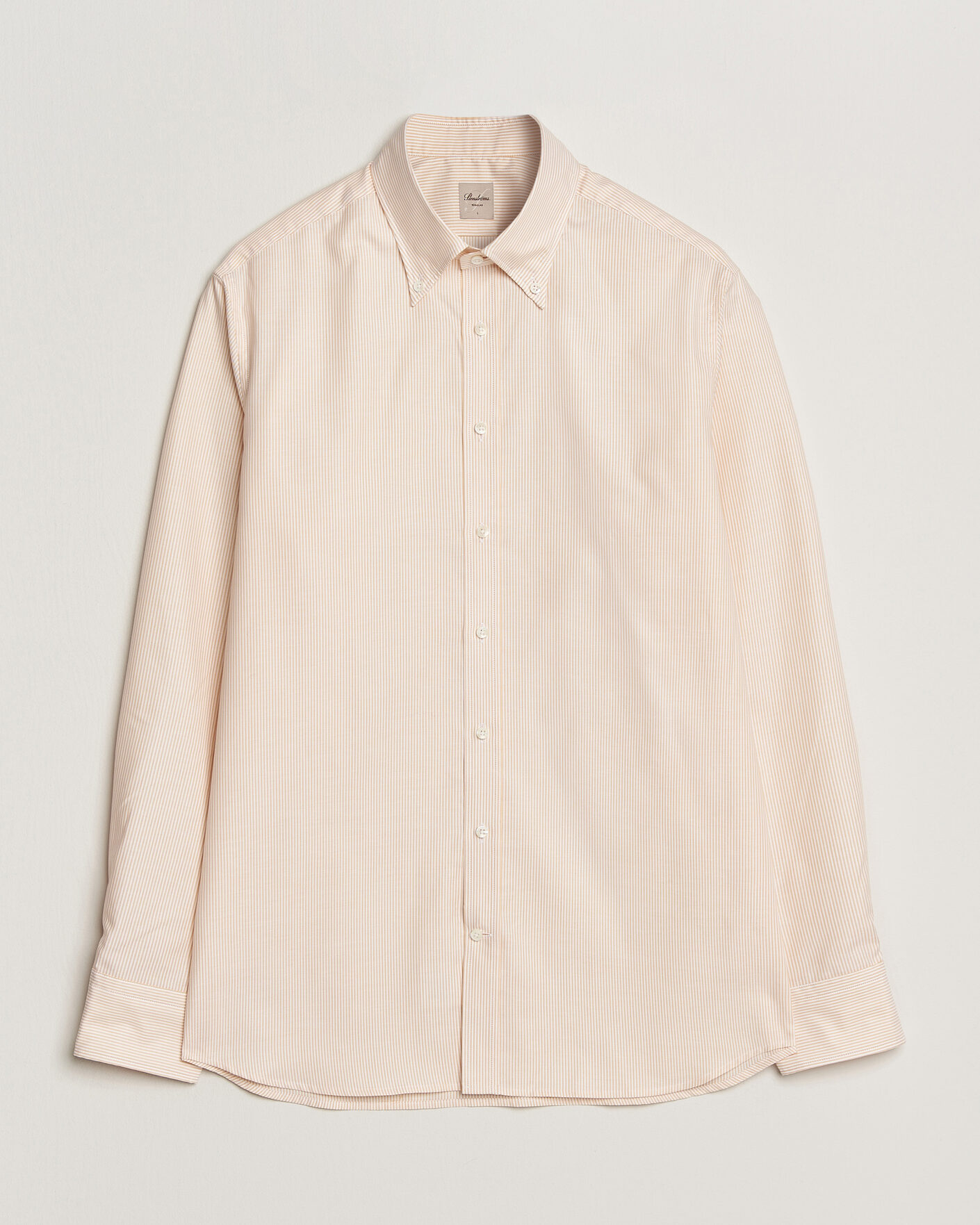 Uomini | Camicie | Stenströms | Regular Fit Thin Striped Oxford Shirt Orange