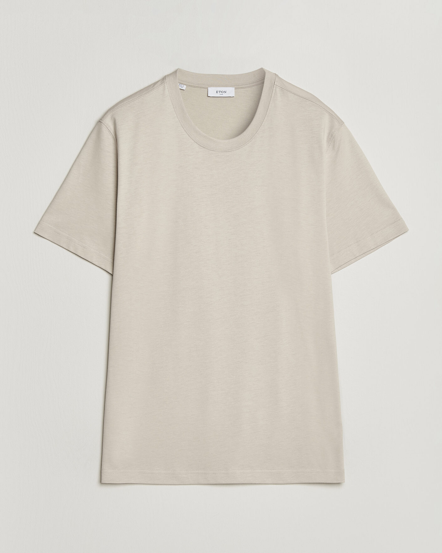 Uomini | T-shirt | Eton | Supima Cotton Crew Neck T-Shirt Beige