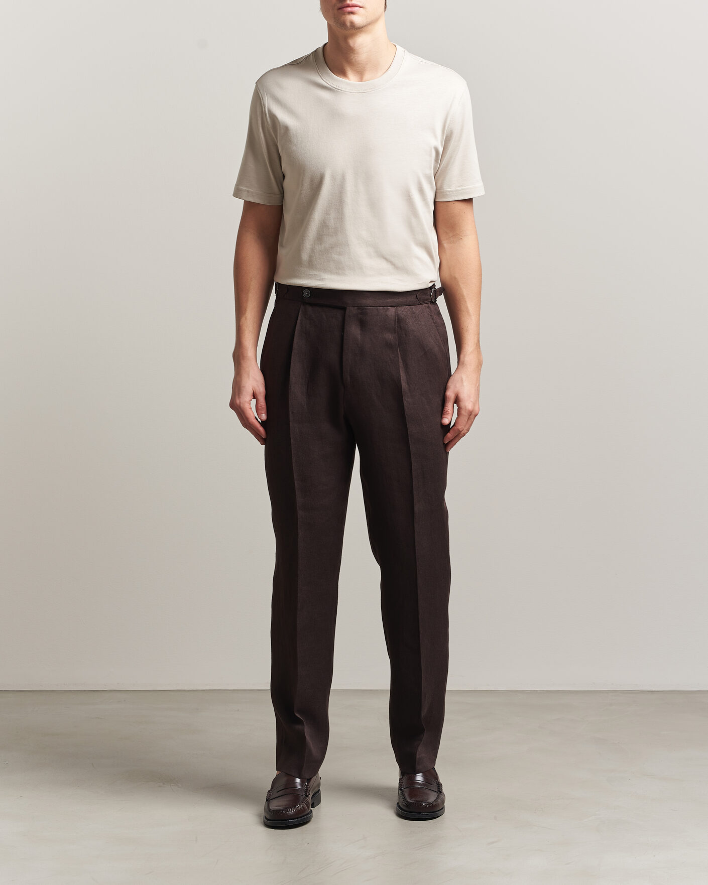Uomini | T-shirt | Eton | Supima Cotton Crew Neck T-Shirt Beige