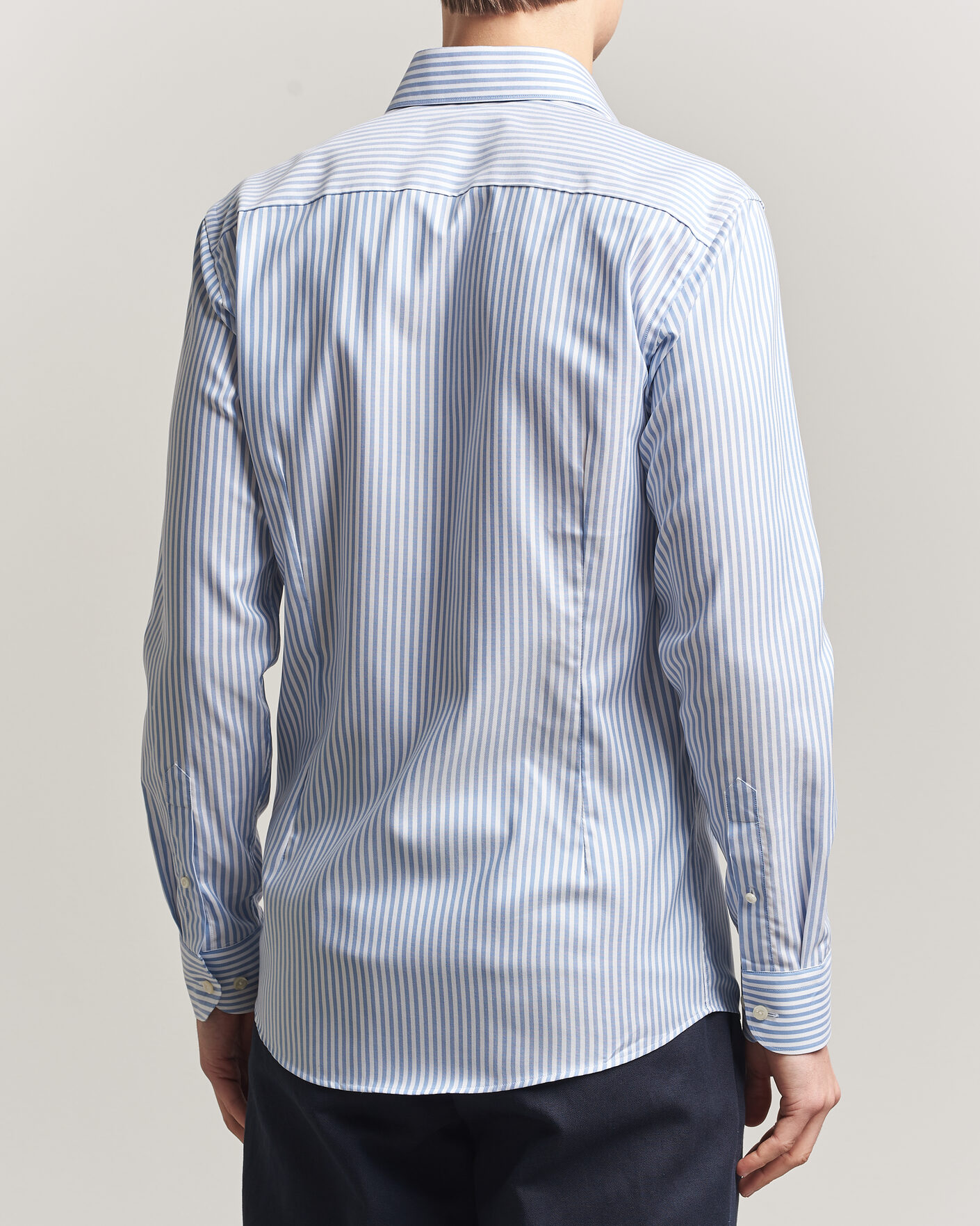Uomini | Camicie | Eton | Slim Fit Signature Oxford Striped Shirt Light Blue