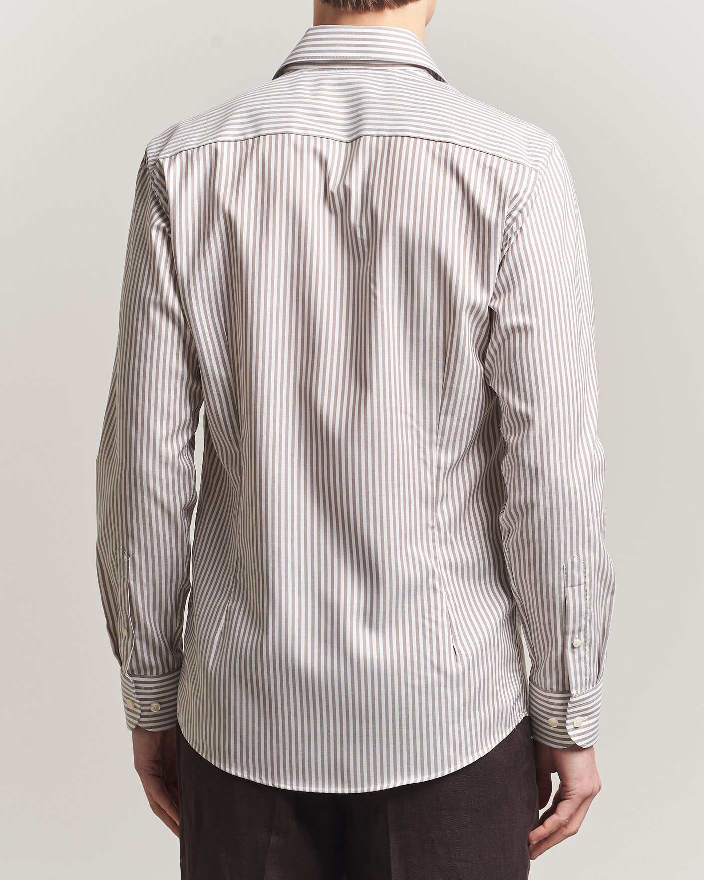 Uomini | Camicie | Eton | Slim Fit Signature Oxford Striped Shirt Beige