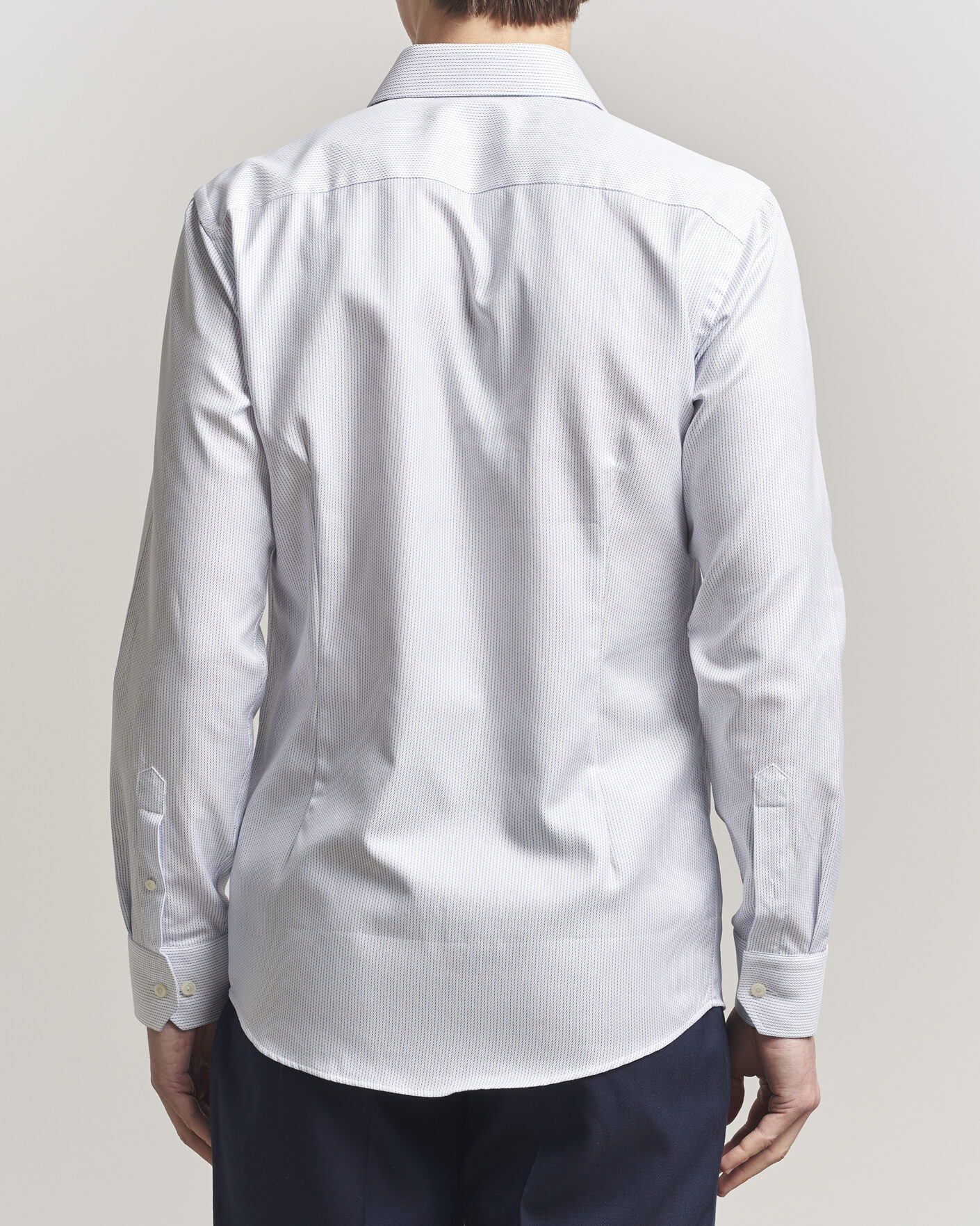 Uomini | Camicie | Eton | Slim Fit Signature Twill Structured Shirt Light Blue