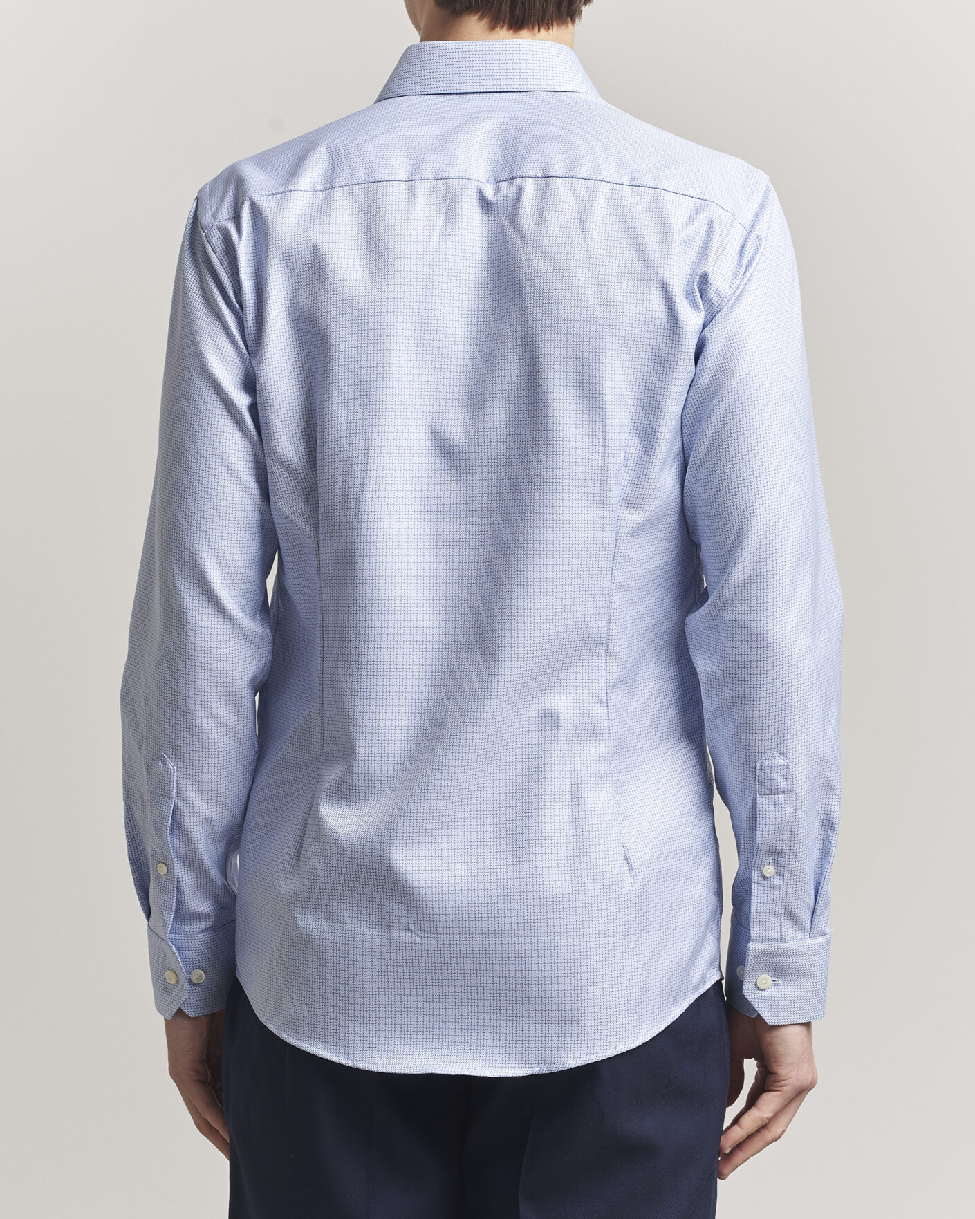 Uomini | Camicie | Eton | Slim Fit Signature Twill Structured Shirt Mid Blue