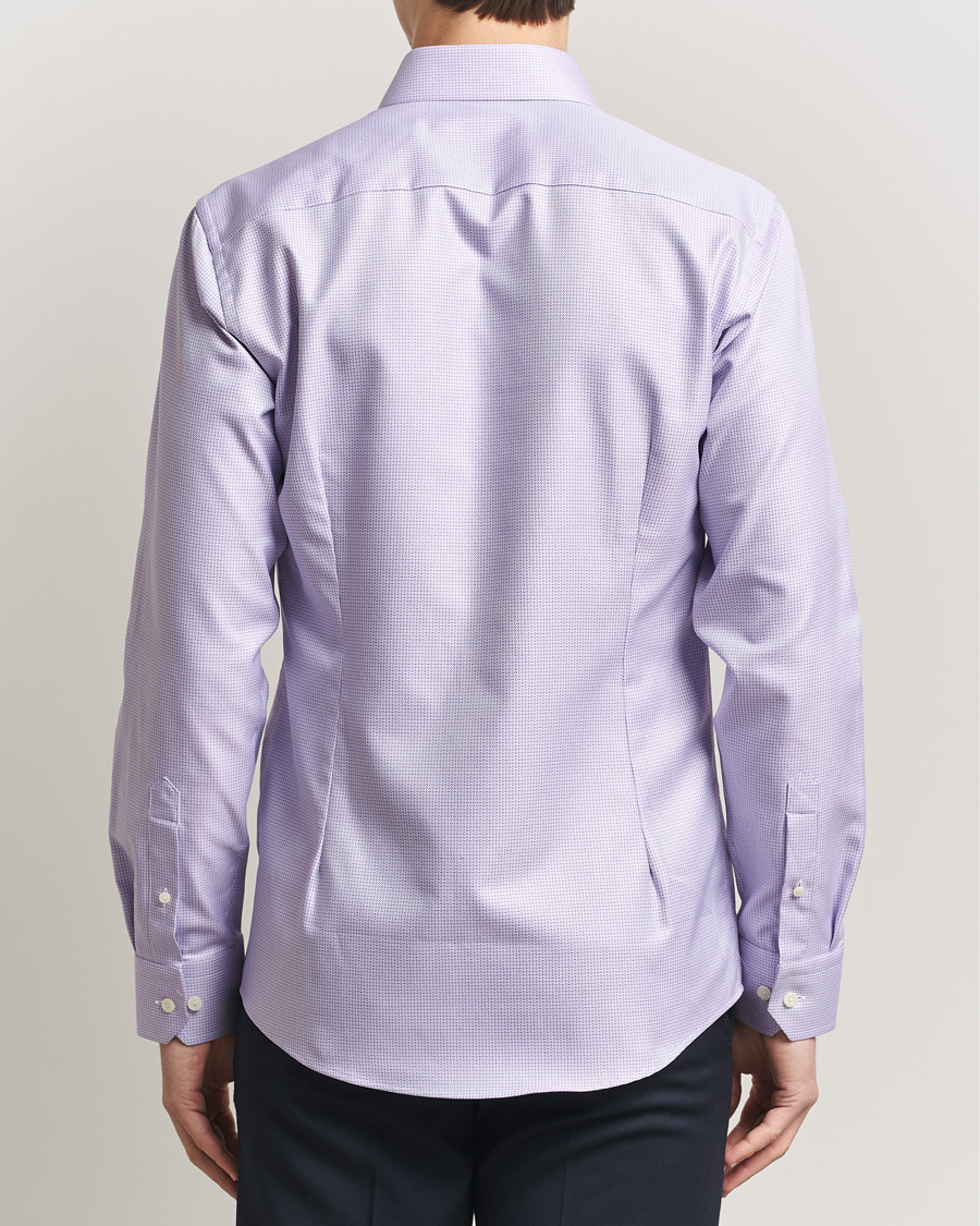 Uomini | Camicie | Eton | Slim Fit Signature Twill Structured Shirt Light Purple