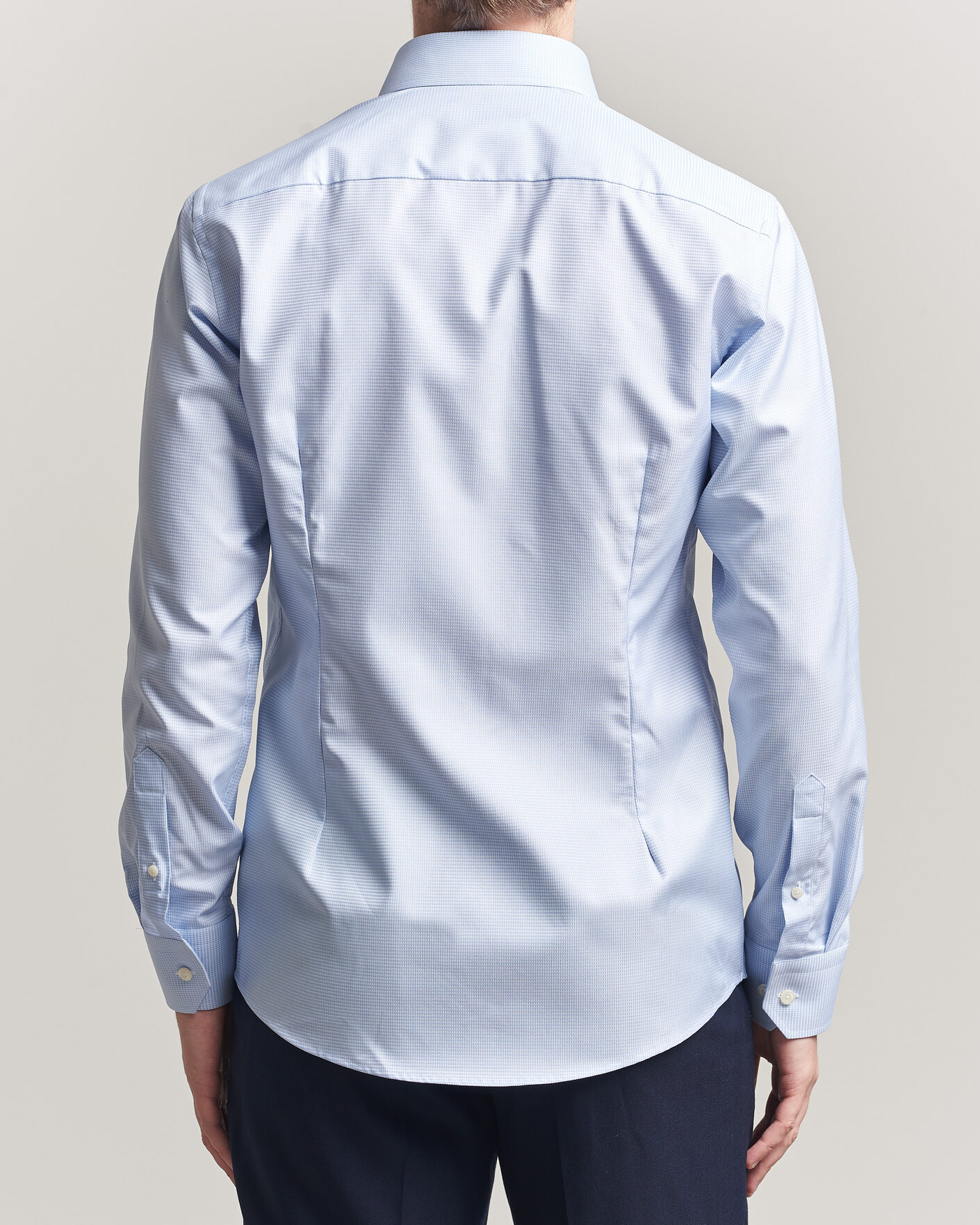 Uomini | Camicie | Eton | Slim Fit Signature Twill Houndstooth Shirt Light Blue
