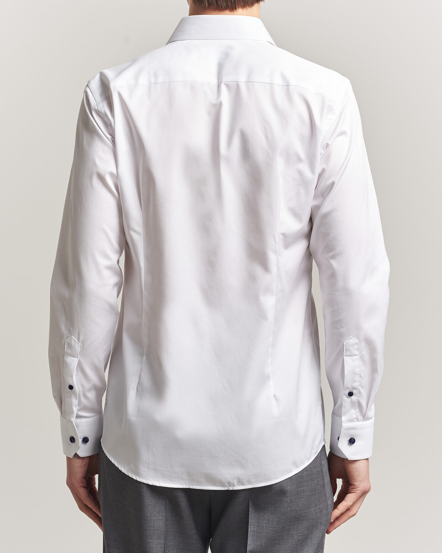 Uomini | Camicie | Eton | Slim Fit Signature Twill Contrast Shirt White