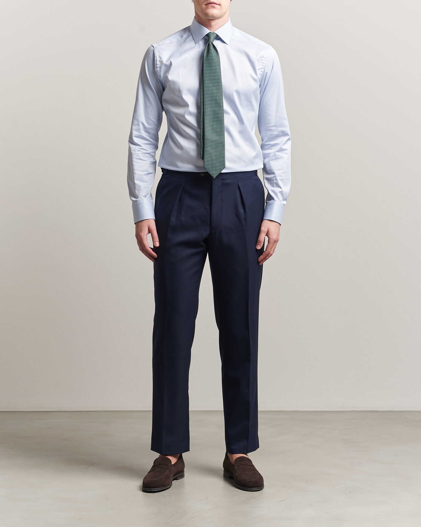 Uomini | Camicie | Eton | Slim Fit Signature Twill Contrast Shirt Light Blue