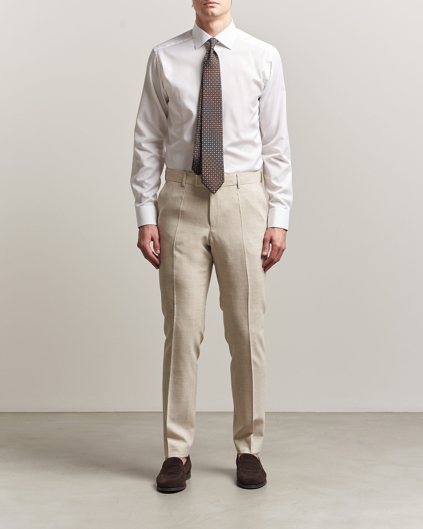 Uomini | Camicie | Eton | Slim Fit Signature Twill Contrast Shirt White