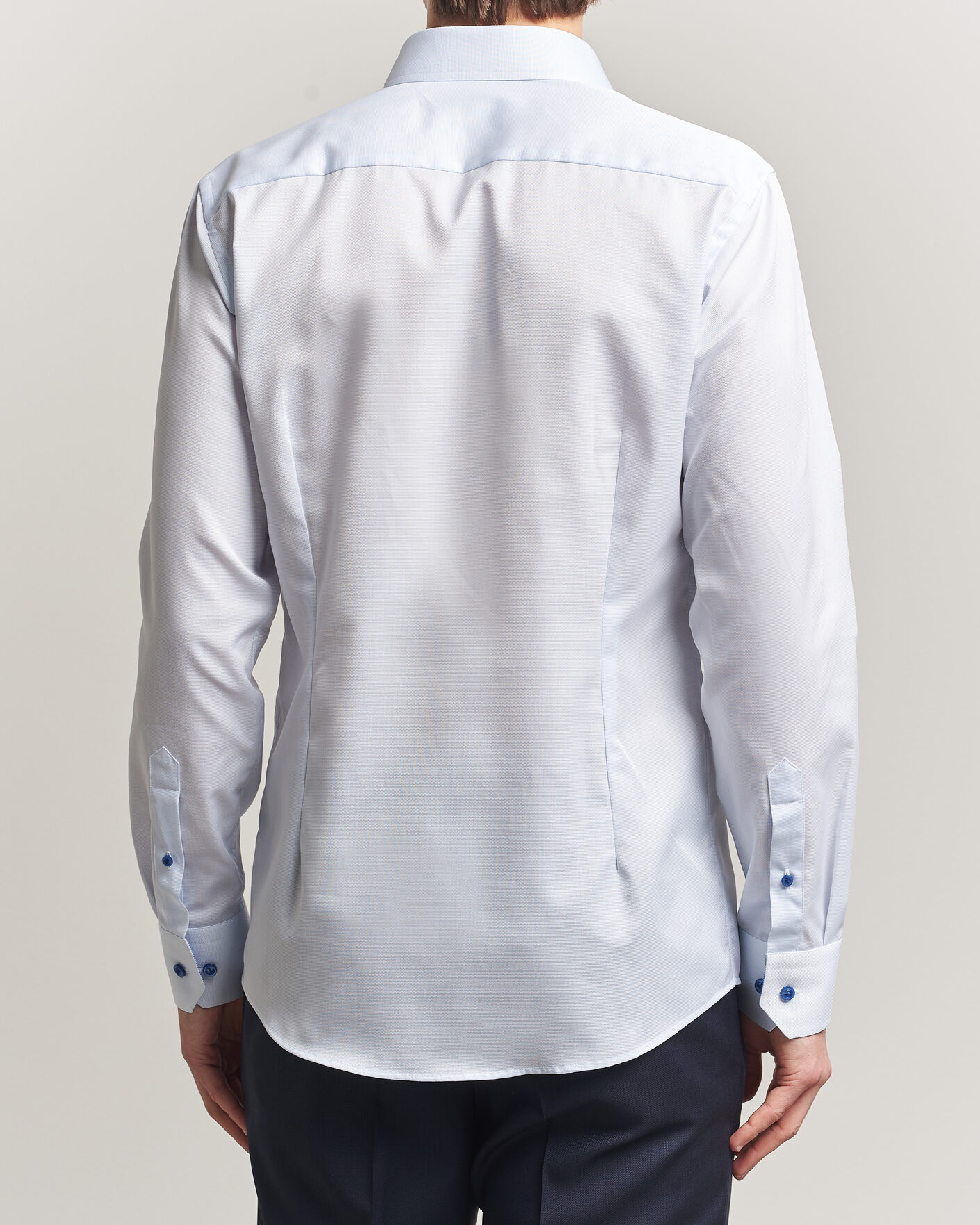 Uomini | Camicie | Eton | Slim Fit Signature Twill Contrast Shirt Light Blue