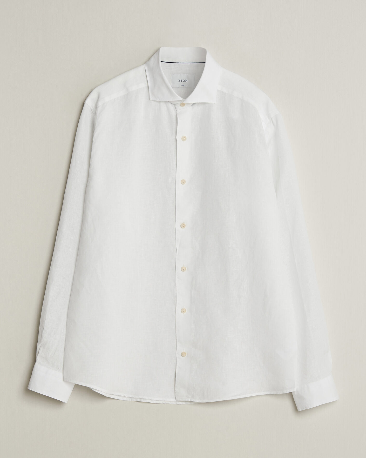 Uomini | Camicie | Eton | Casual Fit Linen Shirt White