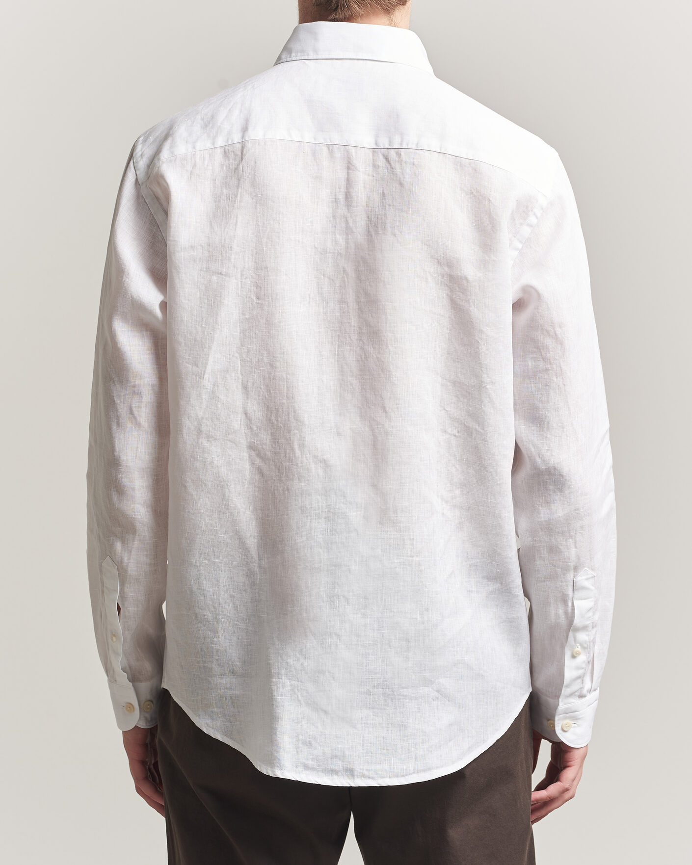 Uomini | Camicie | Eton | Casual Fit Linen Shirt White