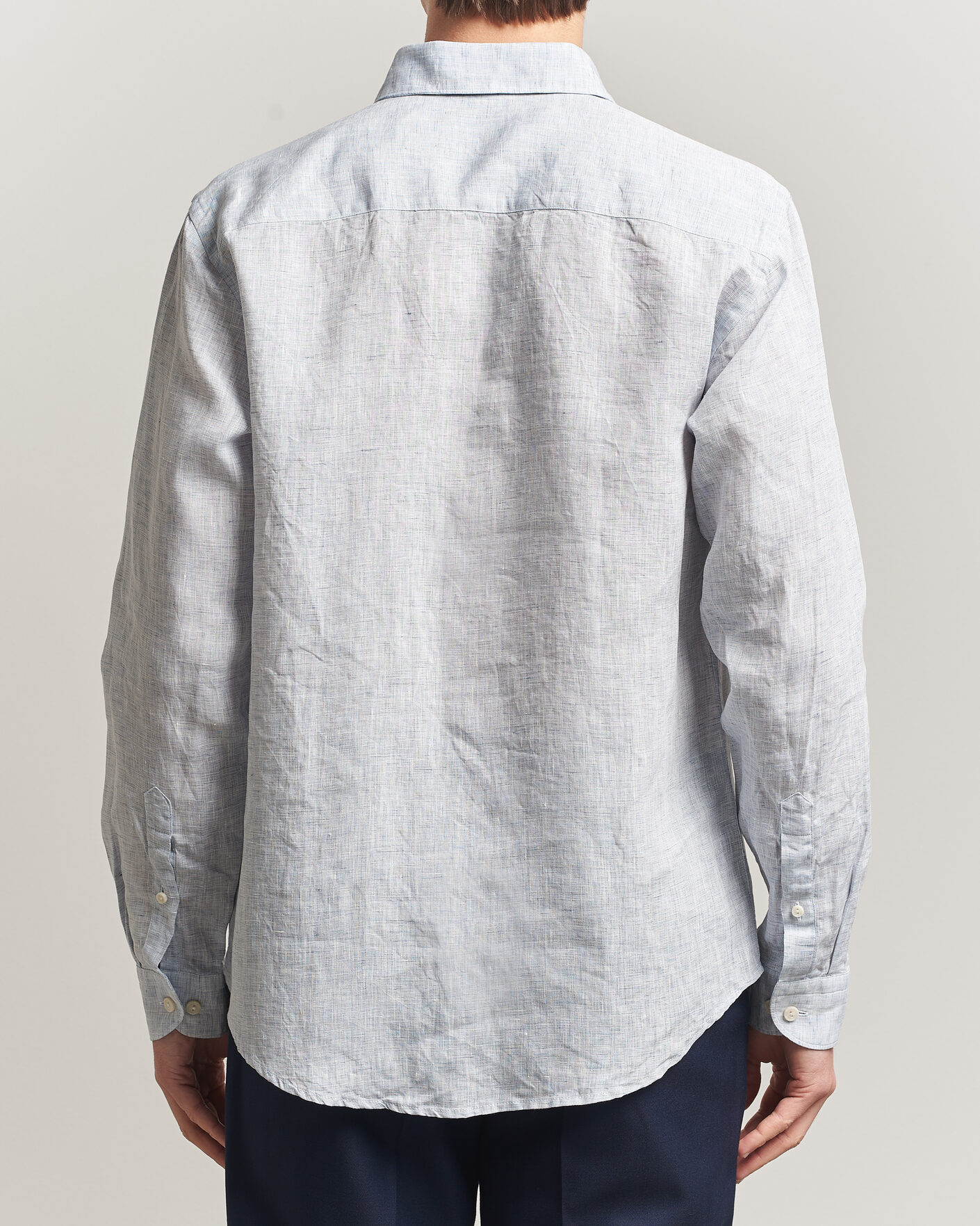 Uomini | Camicie | Eton | Casual Fit Linen Shirt Light Blue