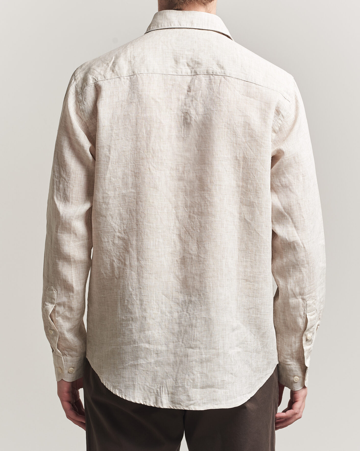 Uomini | Camicie | Eton | Casual Fit Linen Shirt Beige