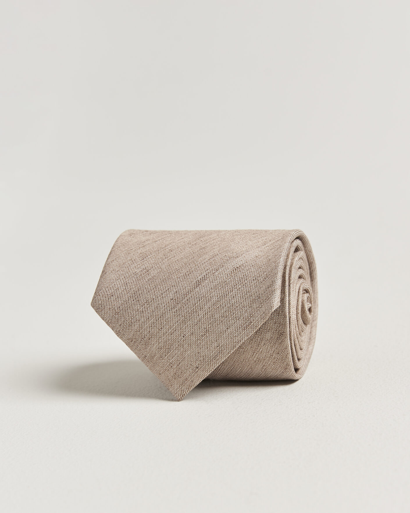 Uomini | Cravatte | Eton | Linen Silk Tie Beige