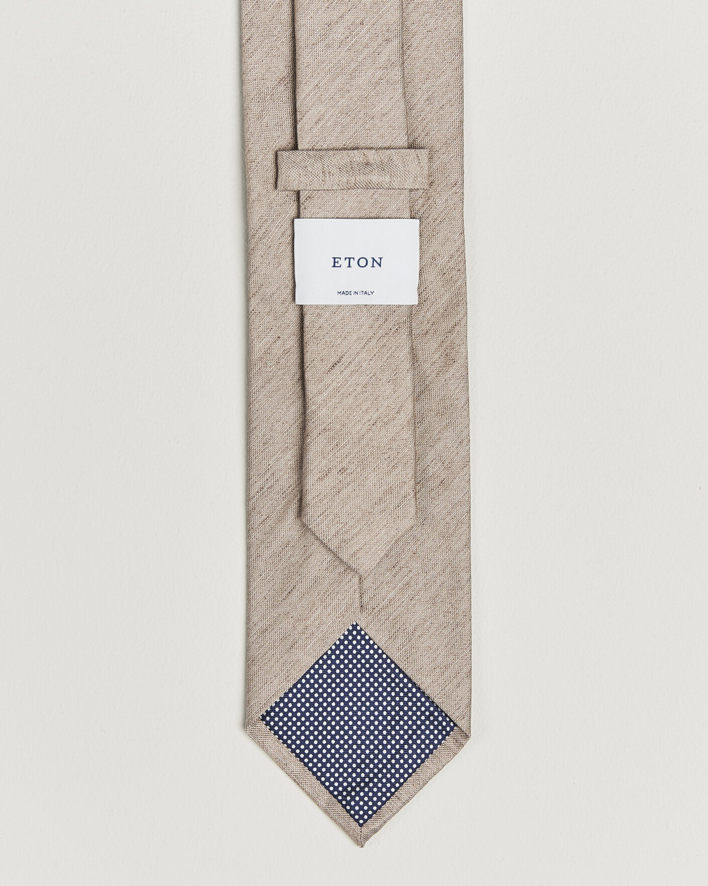 Uomini | Cravatte | Eton | Linen Silk Tie Beige