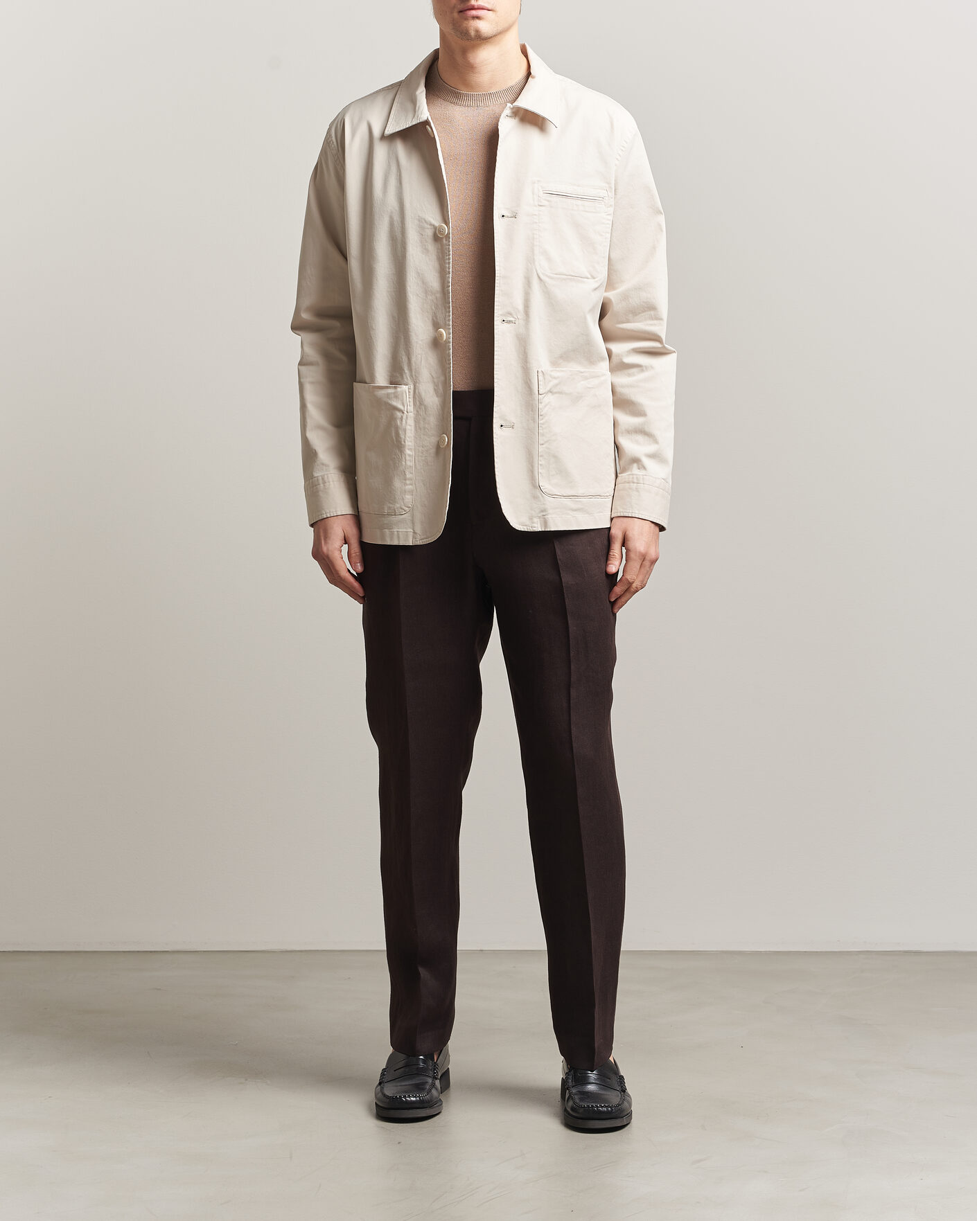 Uomini | Giacche | Eton | Cotton Chore Jacket Off White