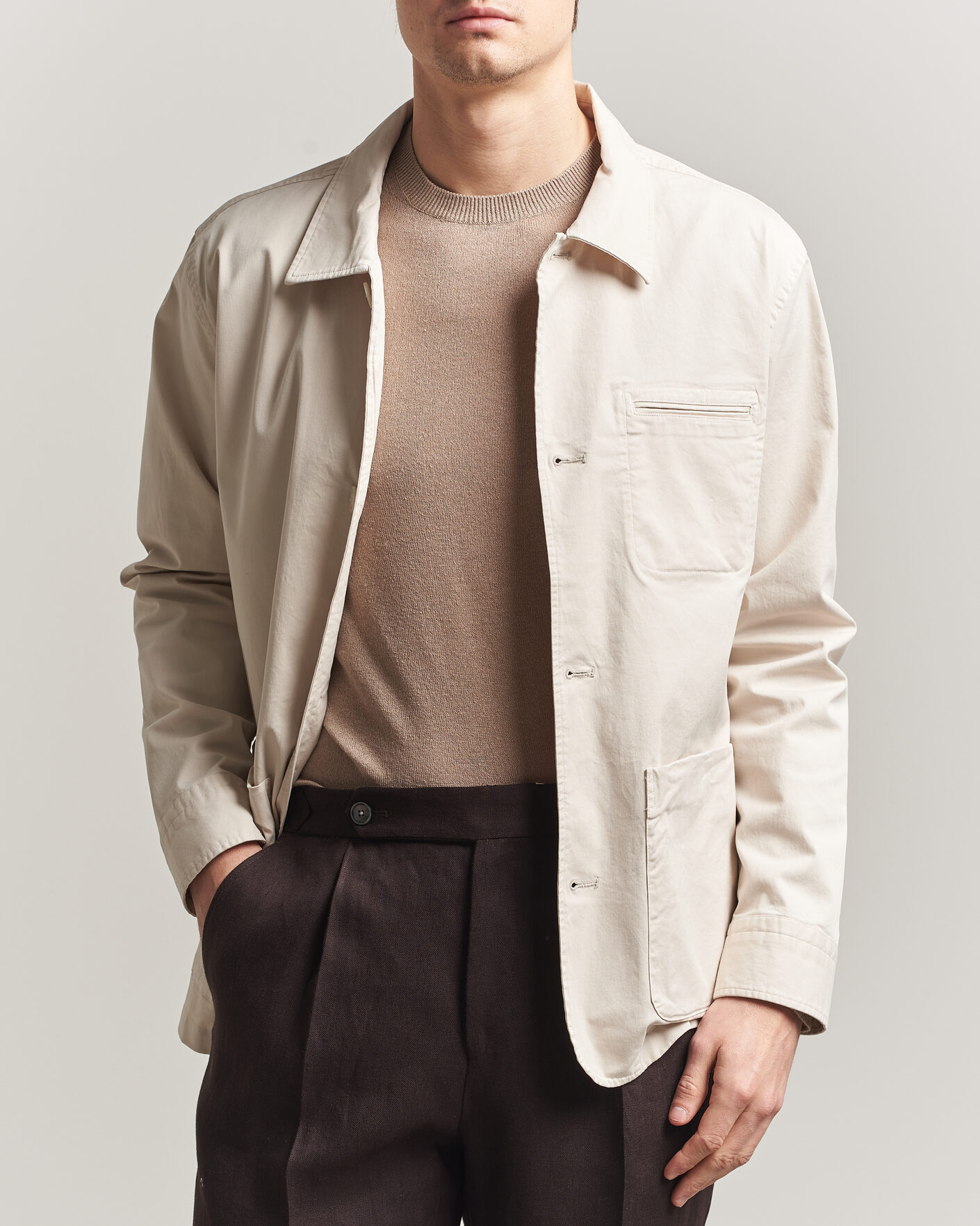Uomini | Giacche | Eton | Cotton Chore Jacket Off White
