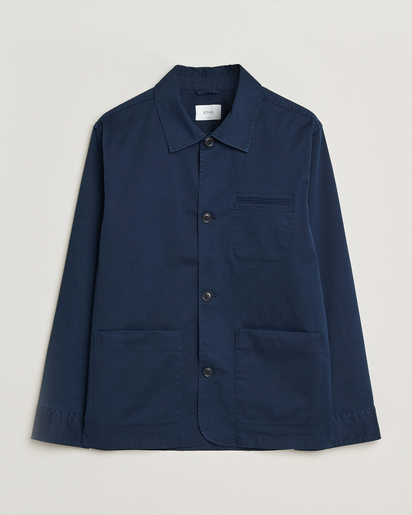 Uomini | Giacche | Eton | Cotton Chore Jacket Navy Blue