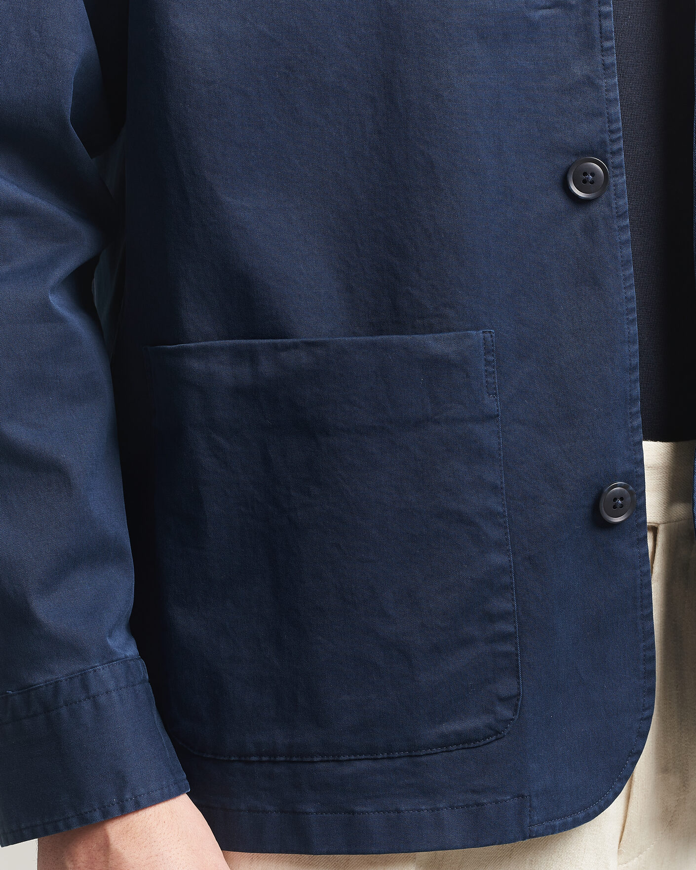 Uomini | Giacche | Eton | Cotton Chore Jacket Navy Blue