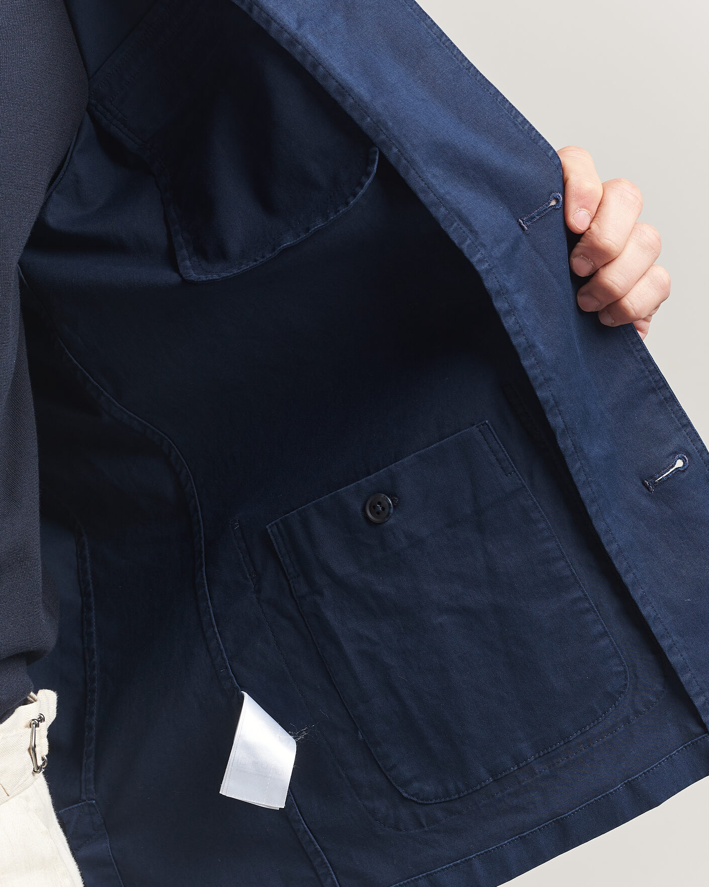 Uomini | Giacche | Eton | Cotton Chore Jacket Navy Blue