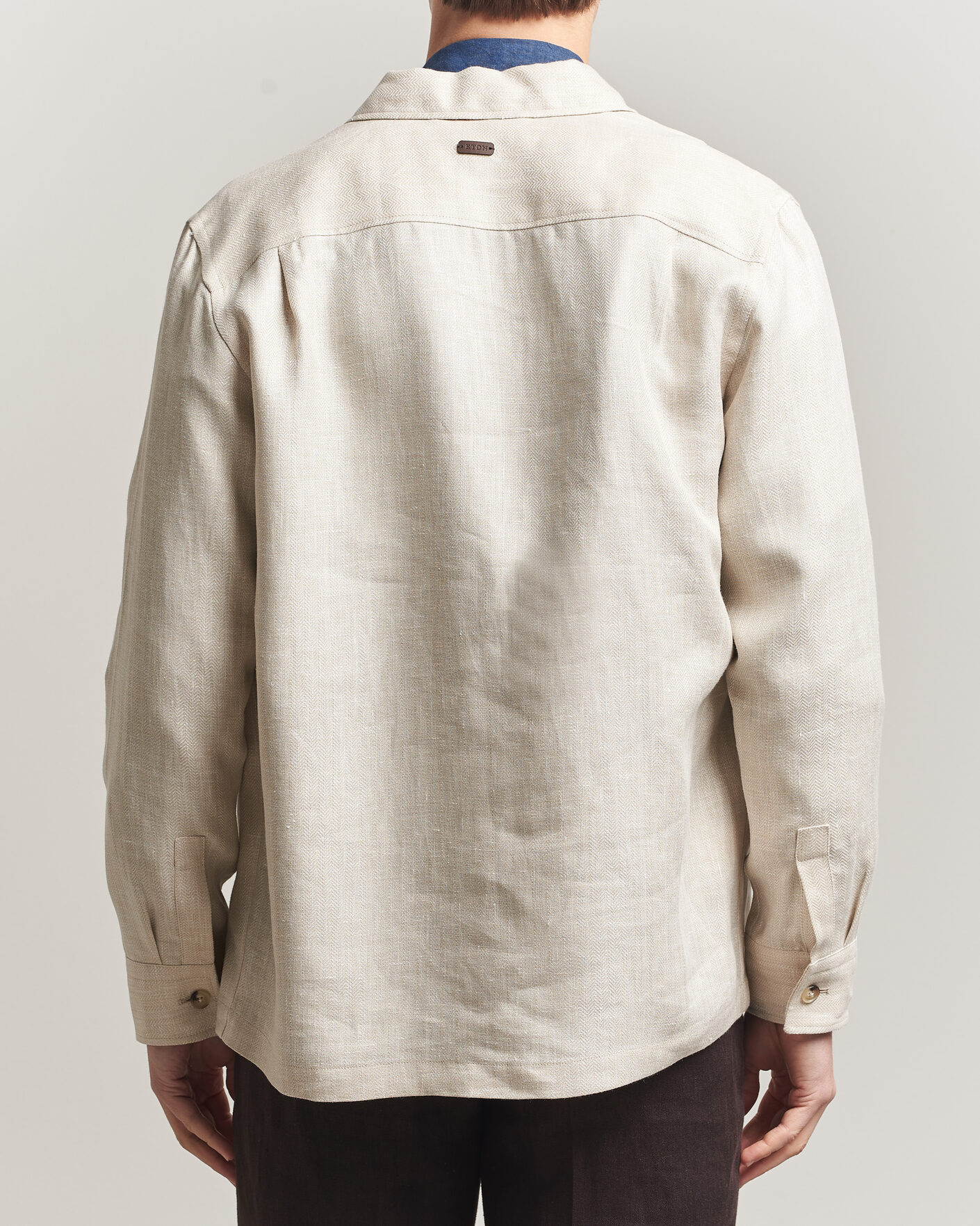 Uomini | Giacche | Eton | Four Pocket Linen Lyocell Shirt Jacket Off White
