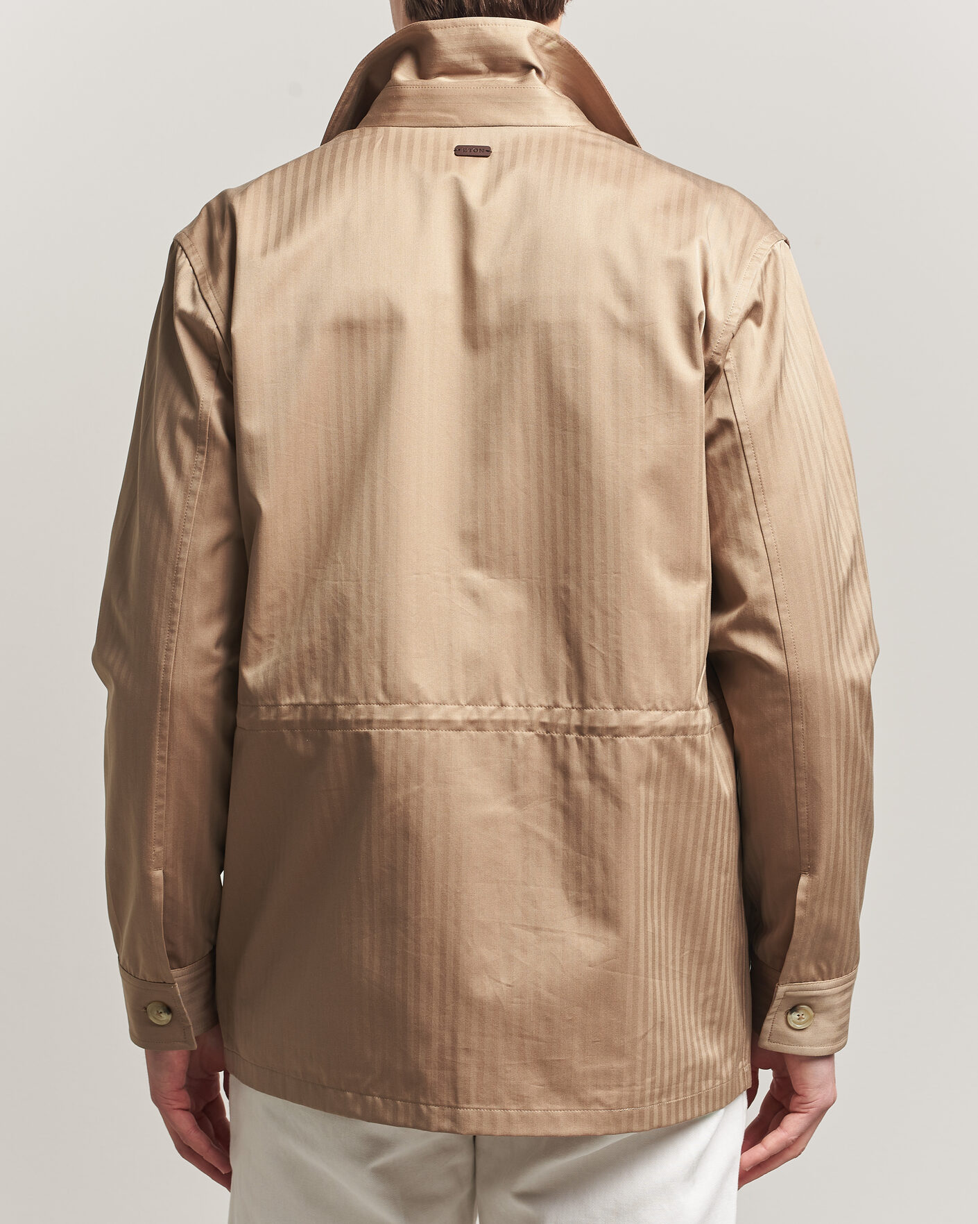 Uomini | Giacche | Eton | Cotton Safari Drawstring Jacket Beige