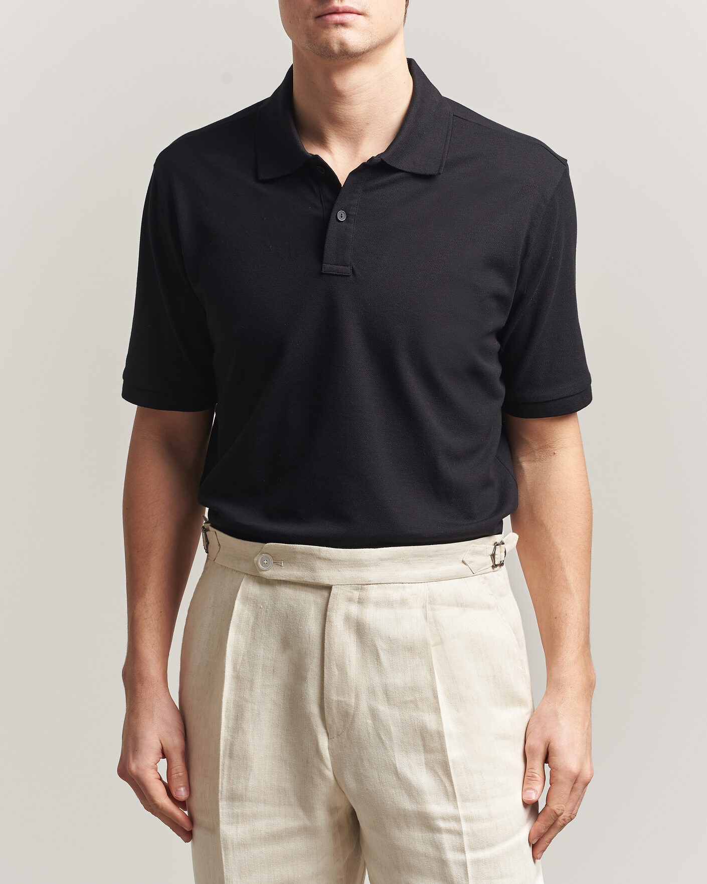 Uomini | Polo | Eton | Pima Pique Polo Black