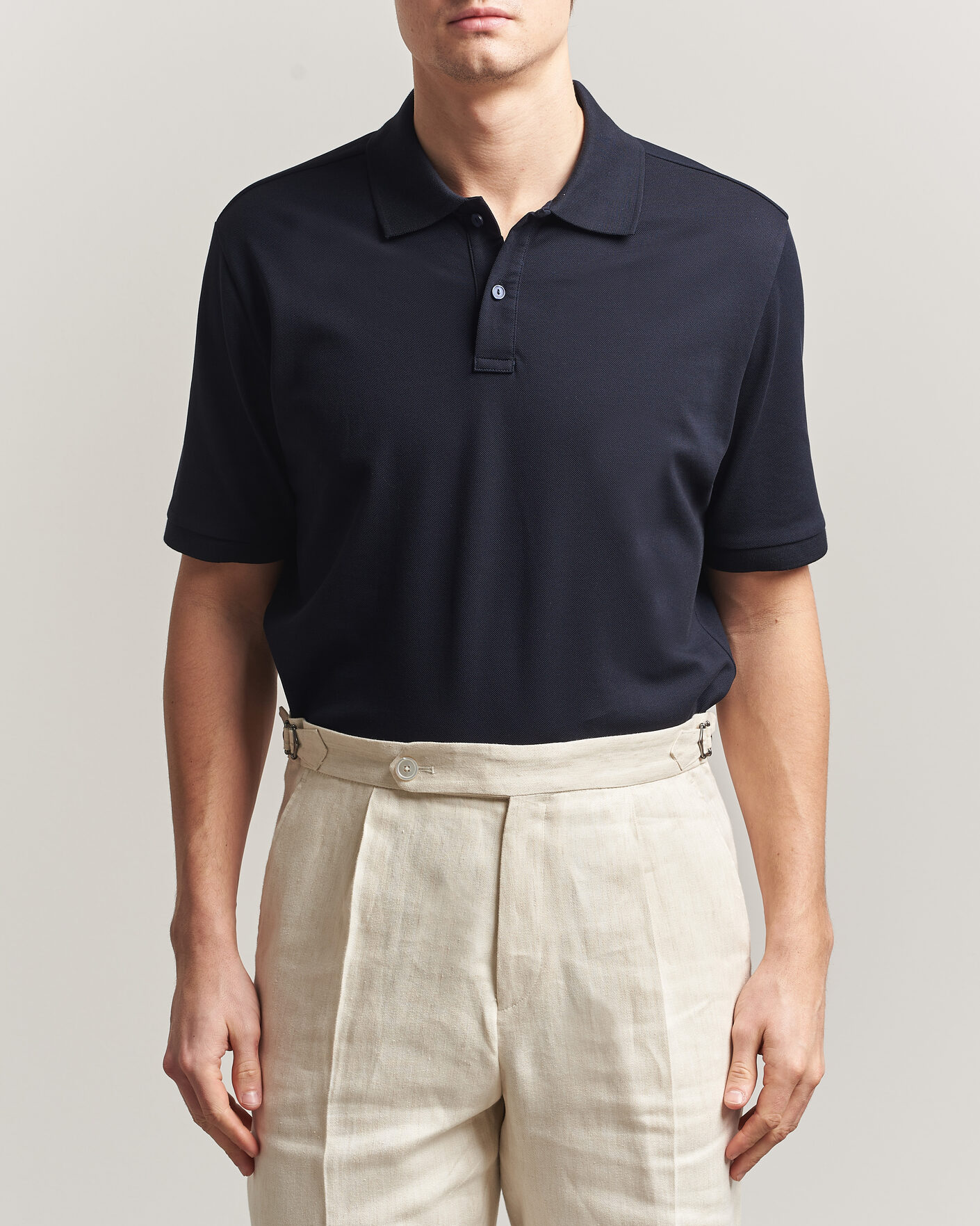 Uomini | Polo | Eton | Pima Pique Polo Navy Blue