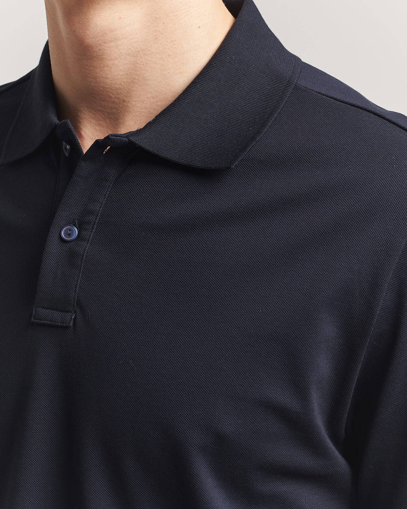 Uomini | Polo | Eton | Pima Pique Polo Navy Blue