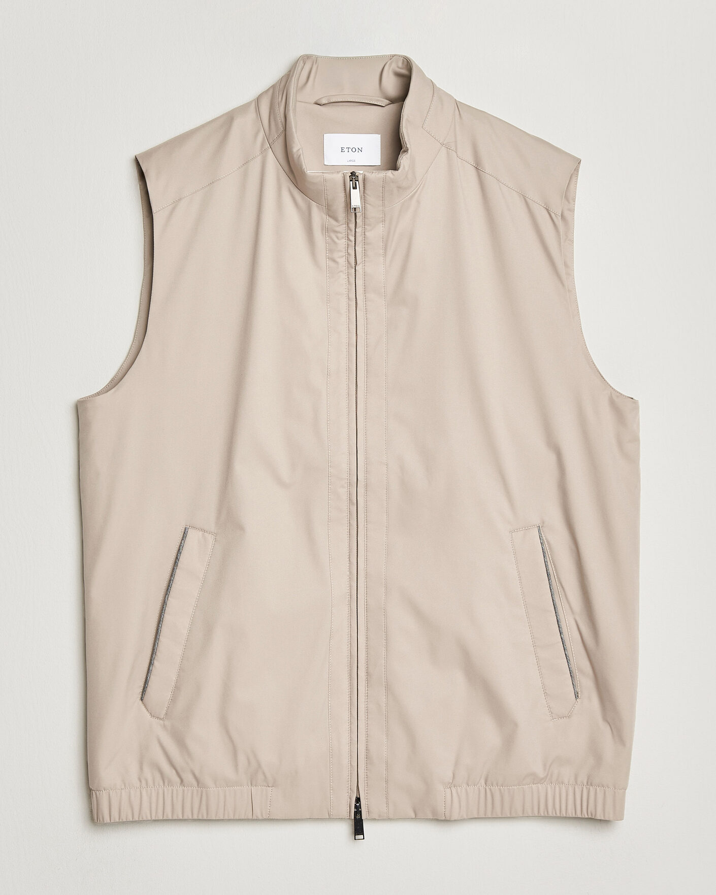 Uomini | Gilet | Eton | Lightweight Wind Vest Beige