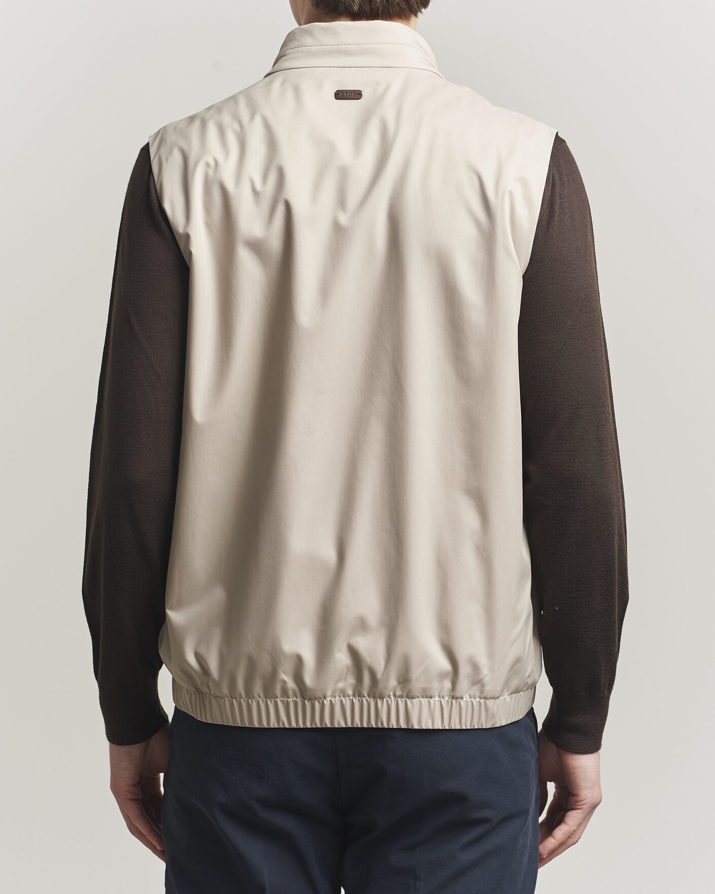 Uomini | Gilet | Eton | Lightweight Wind Vest Beige