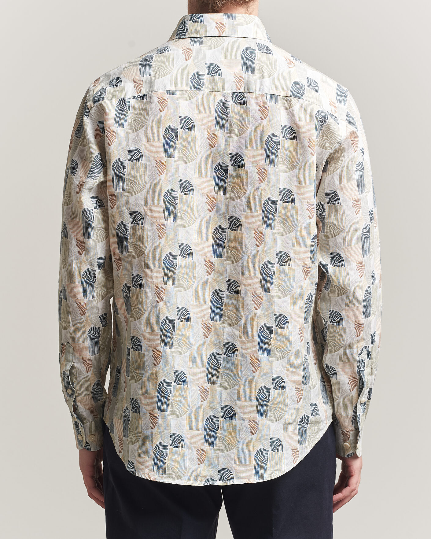 Uomini | Camicie | Eton | Casual Fit Printed Linen Shirt Multi
