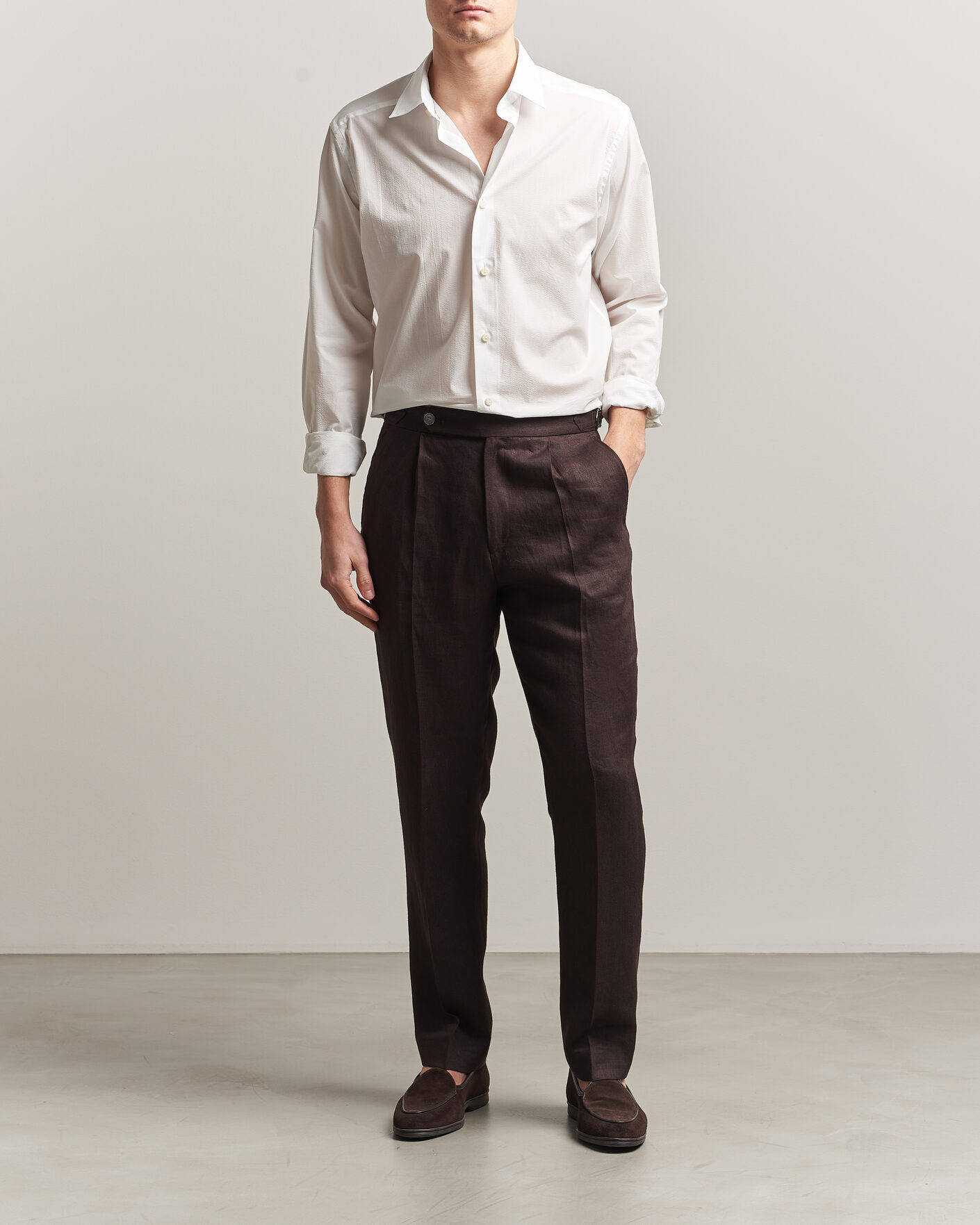 Uomini | Camicie | Eton | Casual Fit Seersucker Resort Shirt White