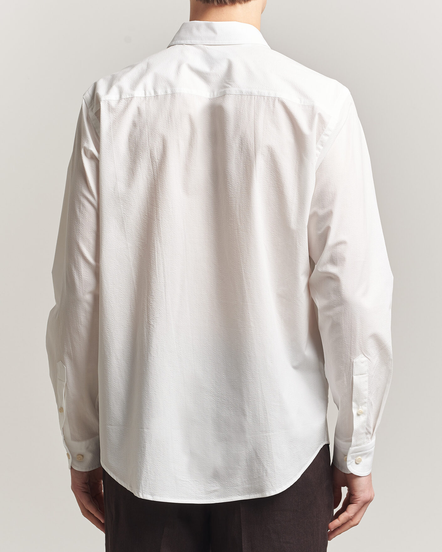Uomini | Camicie | Eton | Casual Fit Seersucker Resort Shirt White