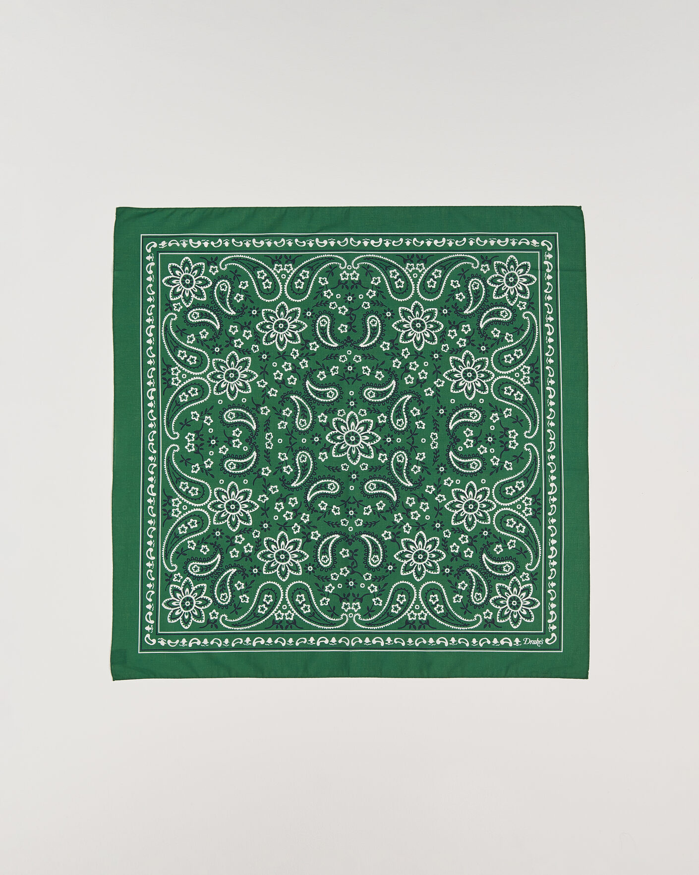 Uomini | Sciarpe | Drake's | Classic Paisley Bandana Green