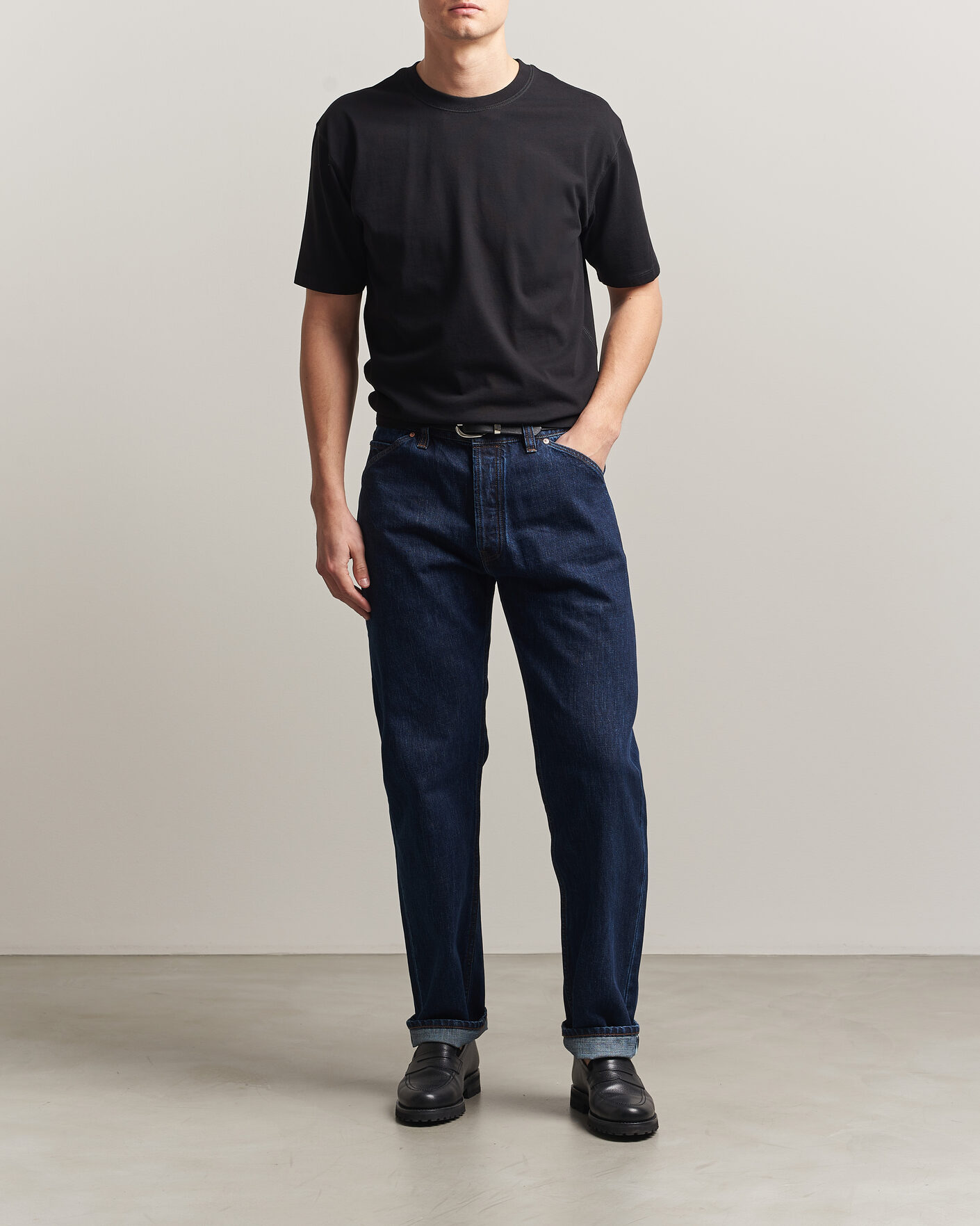 Uomini | T-shirt | Drake's | Short Sleeve Hiking T-Shirt Black